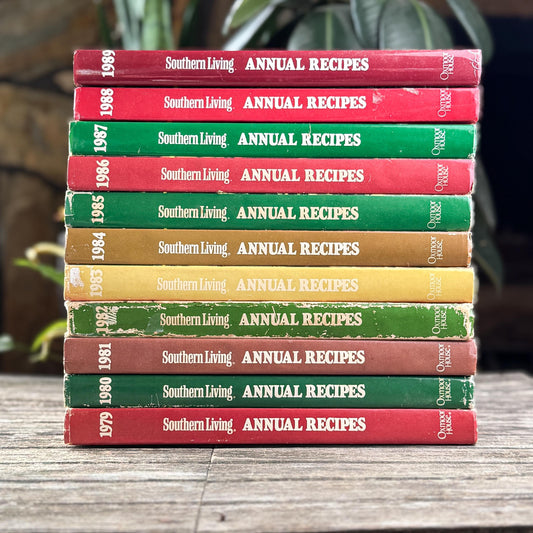 Southern Living Annual Recipes Cookbook Set, 1979-1989