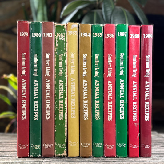Southern Living Annual Recipes Cookbook Set, 1979-1989