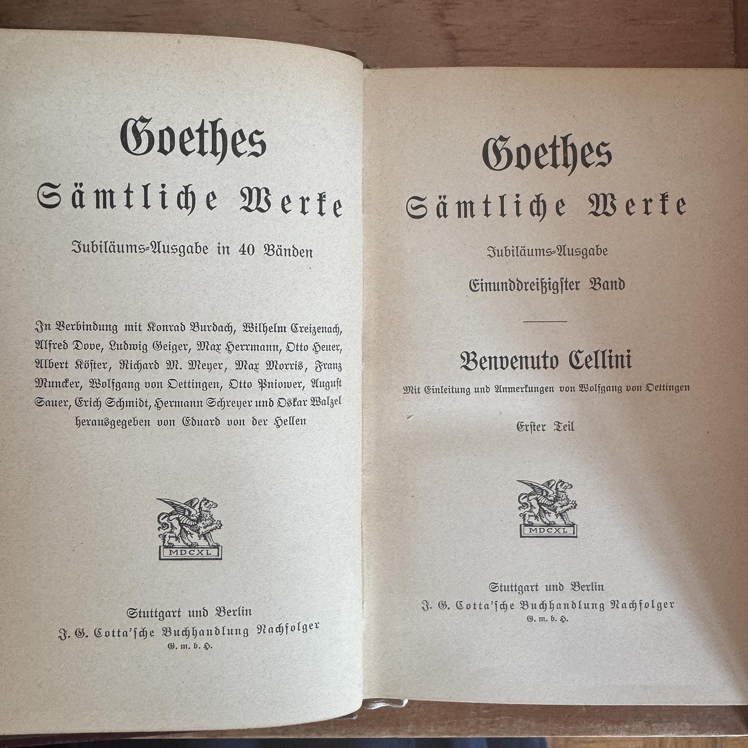 Goethe's Complete Works, 40 Volumes, 1902, German-Language