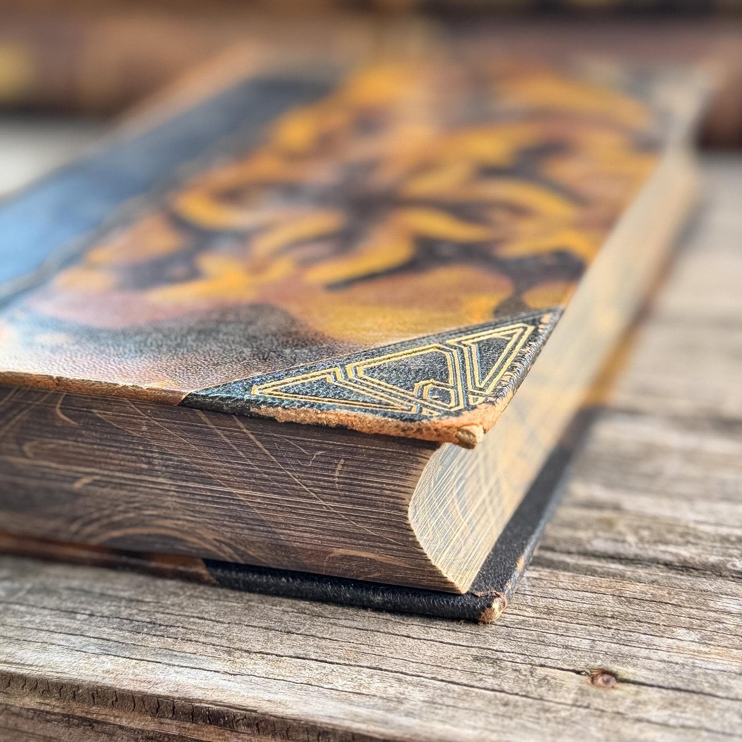 Leather and Marbled European Antique Books, Schiller's Complete Works, 16-Volume Set