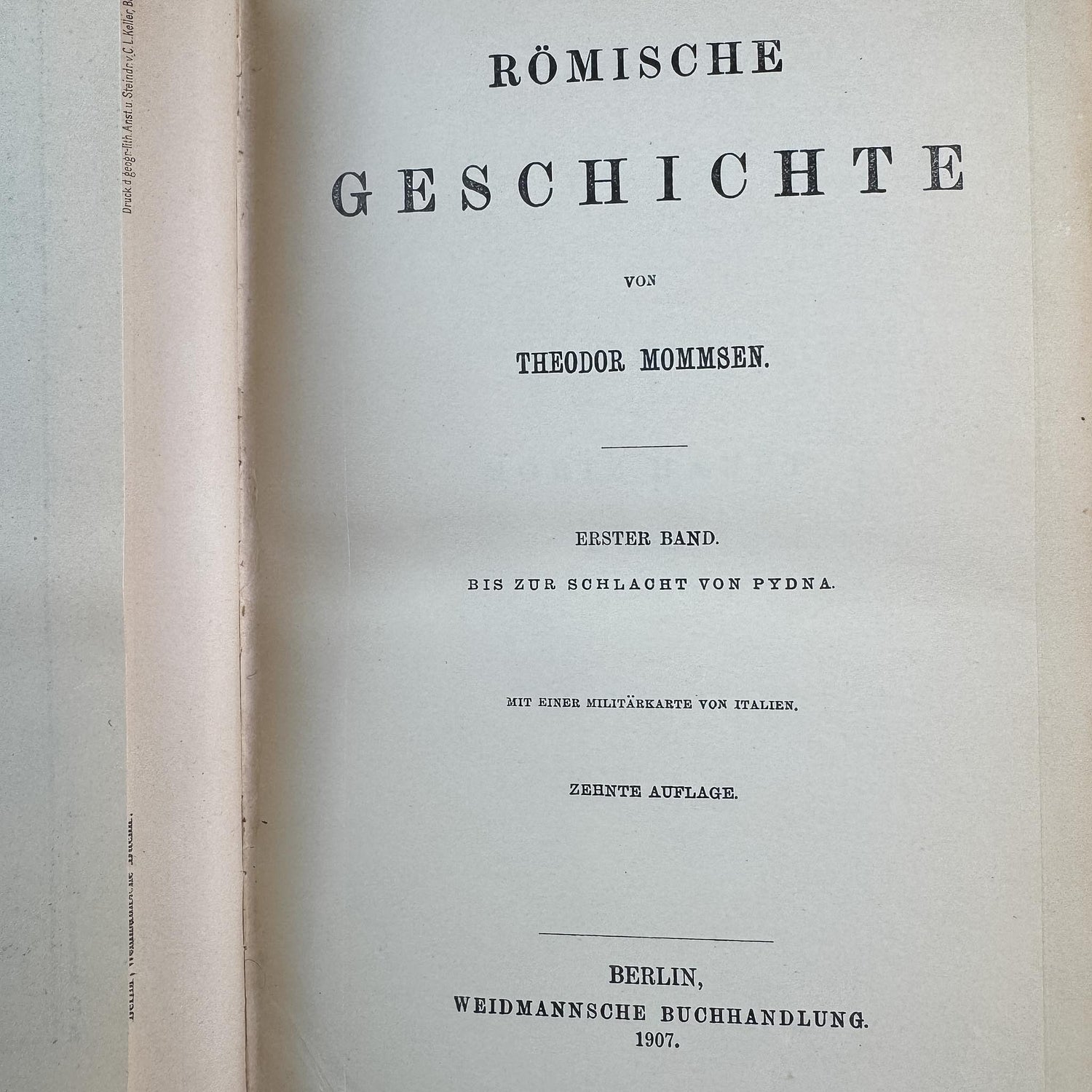 Antique European Leather Books, Theodor Mommsen, 1907