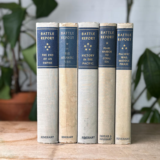 Battle Report, Complete 5-Volume WWII Naval History Set, Karig & Purdon, 1940s–1950s