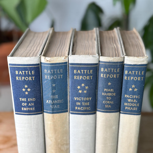 Battle Report, Complete 5-Volume WWII Naval History Set, Karig & Purdon, 1940s–1950s