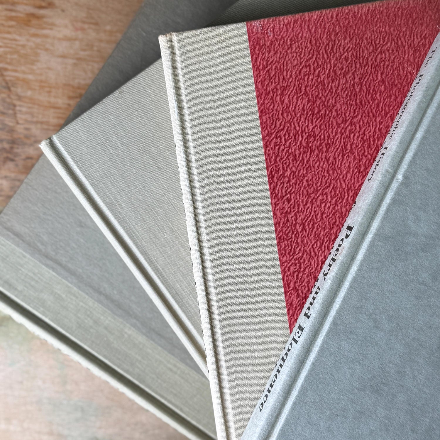 Vintage Neutral Linen Book Stack: History, Art, Antiques