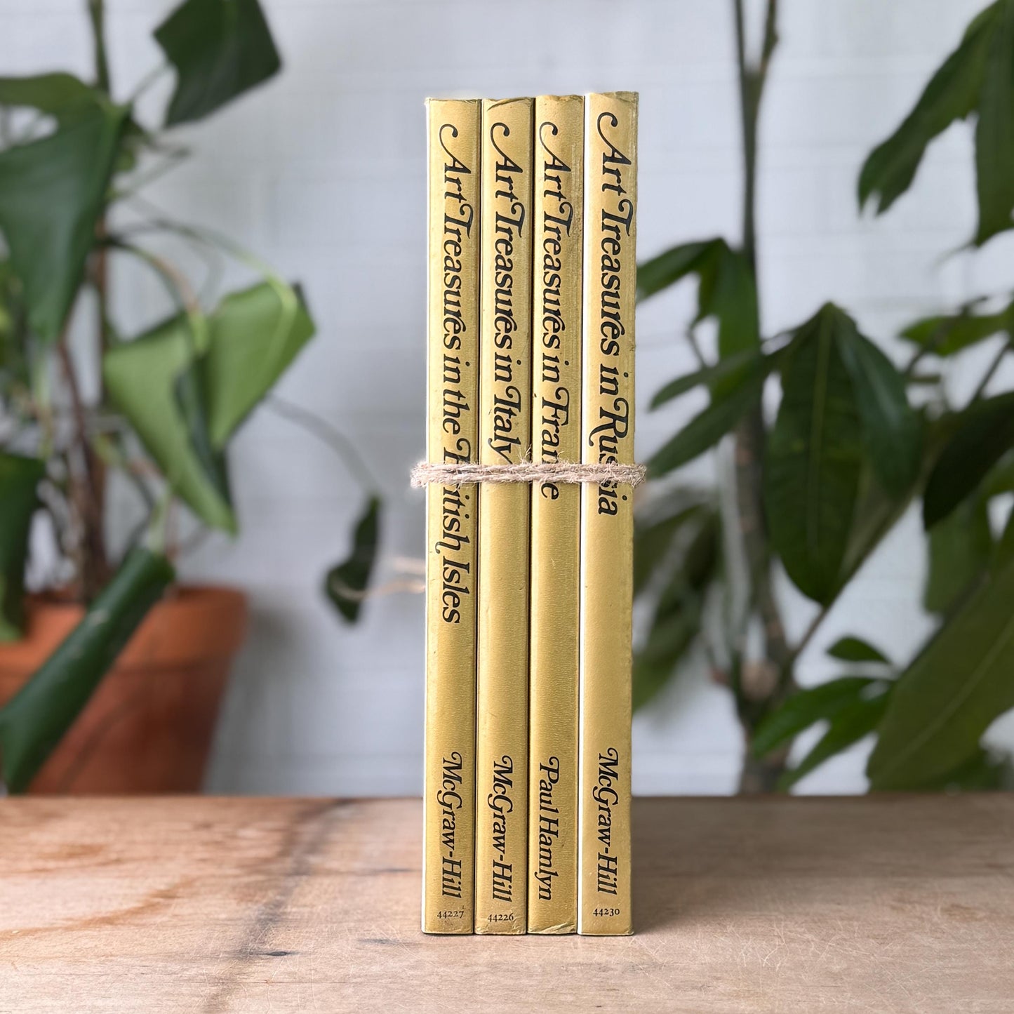 Art Treasures of the World Oversized Books With Gold Dust Jackets and Jewel-Tone Boards