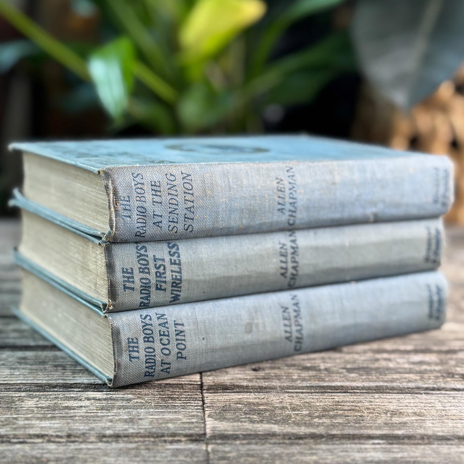 Vintage Radio Boys Book Bundle of 3 Antique Blue Hardcovers