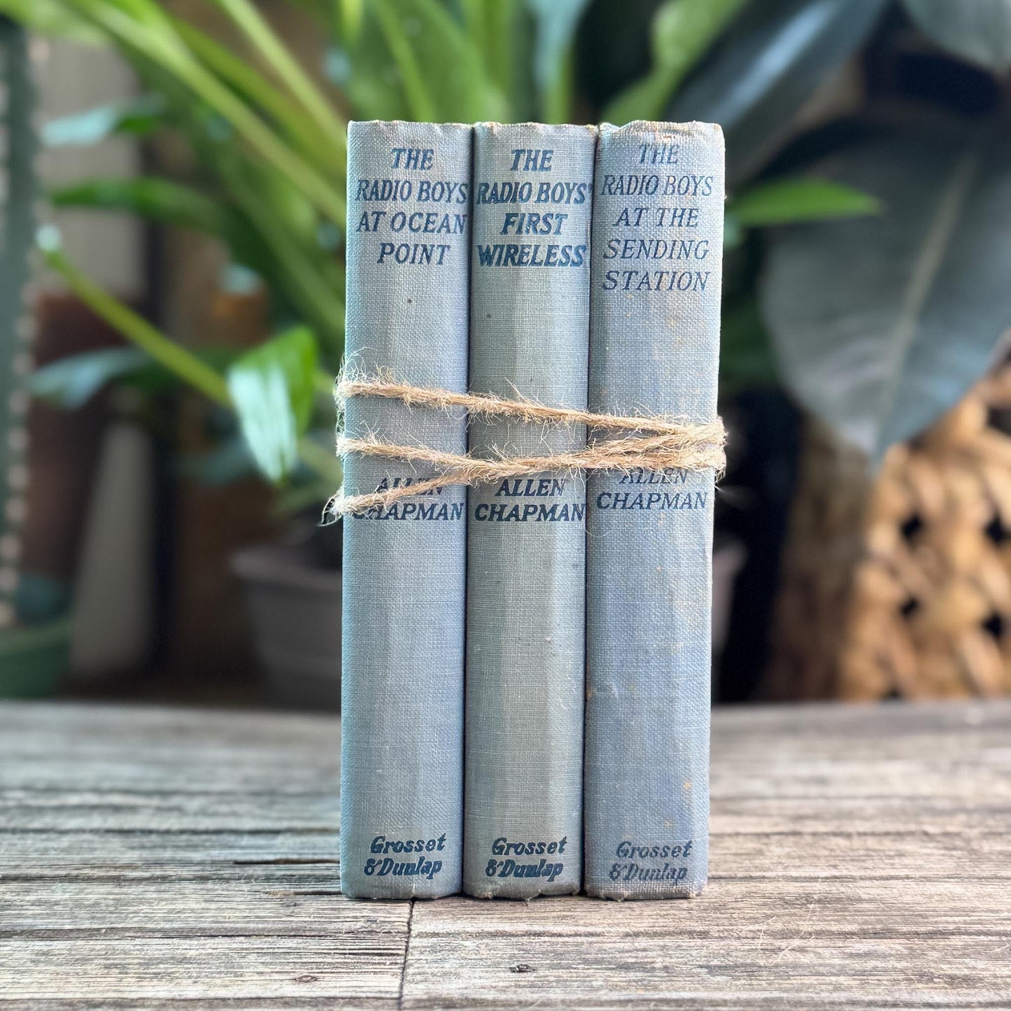 Vintage Radio Boys Book Bundle of 3 Antique Blue Hardcovers