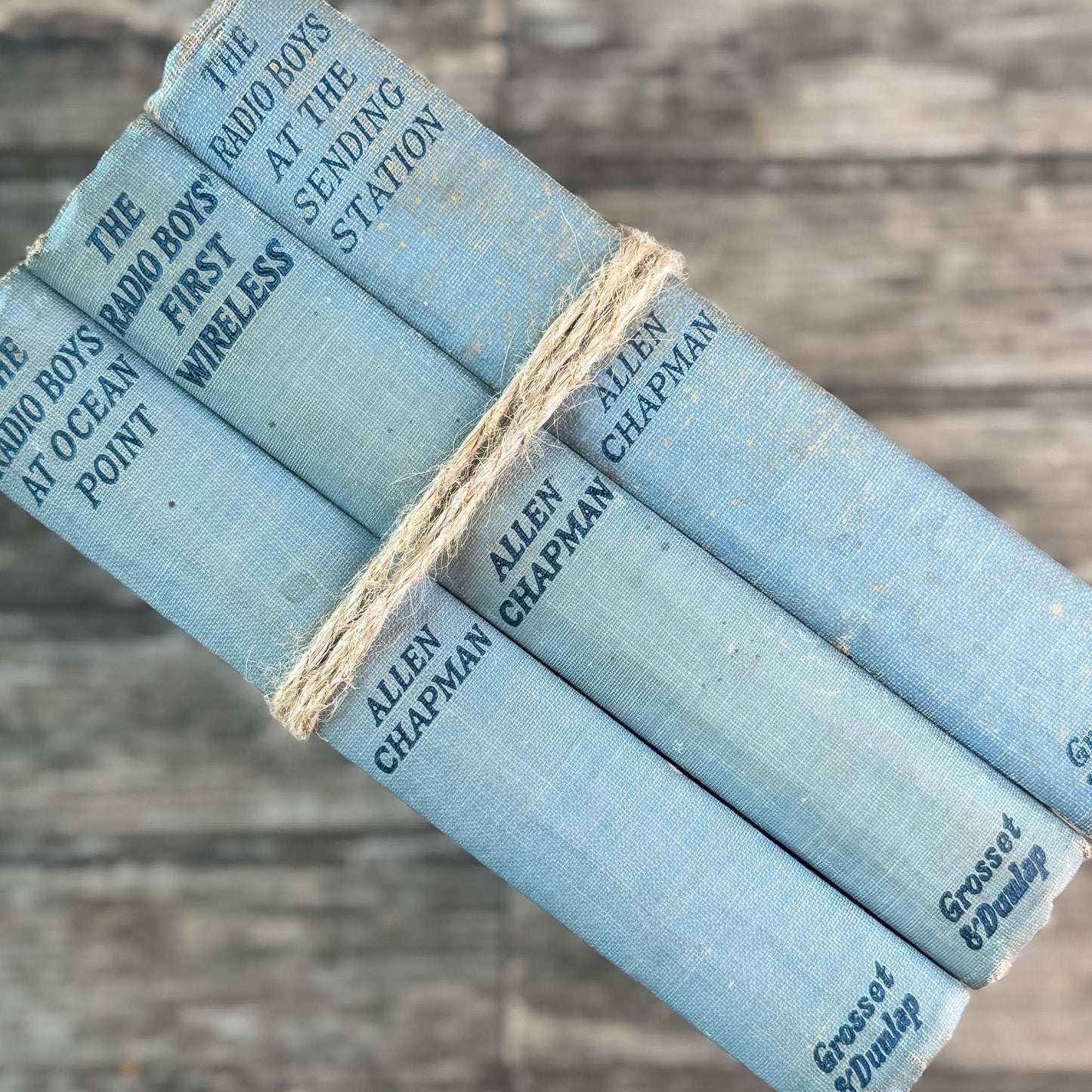 Vintage Radio Boys Book Bundle of 3 Antique Blue Hardcovers