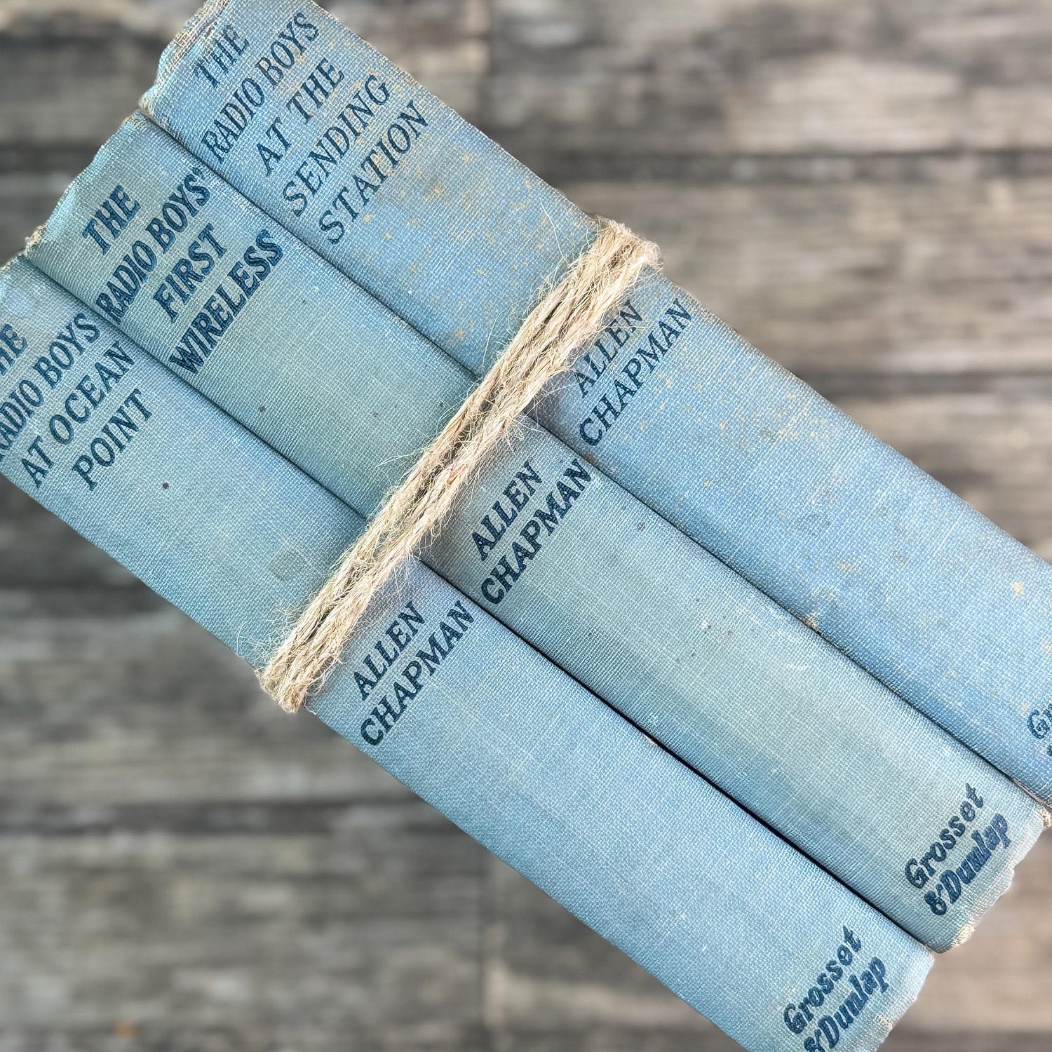 Vintage Radio Boys Book Bundle of 3 Antique Blue Hardcovers