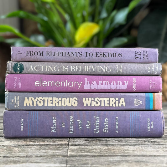 Vintage Retro Purple Textbook Bubndle