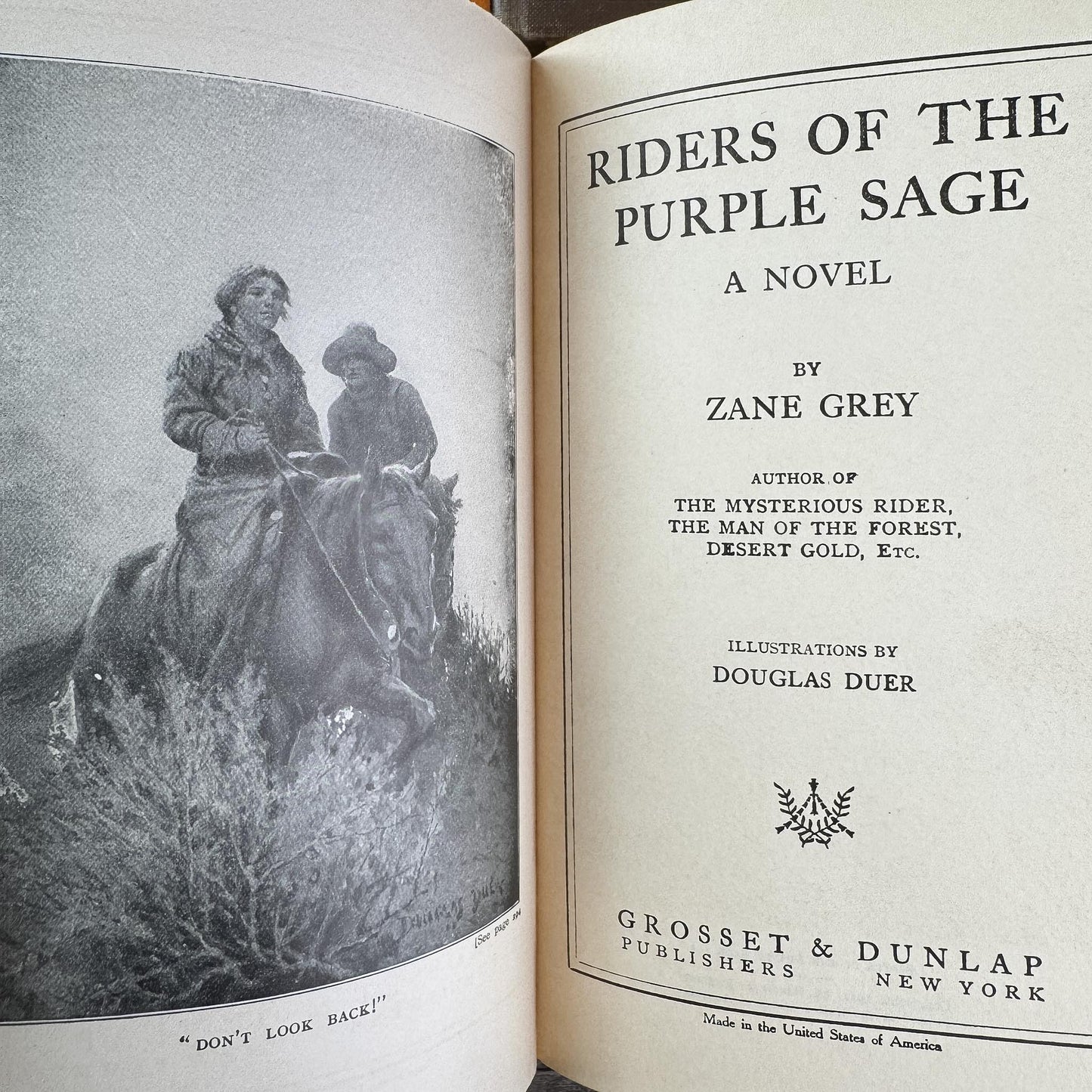 Antique Old West Zane Grey Novel Bundle in Orange and Brown
