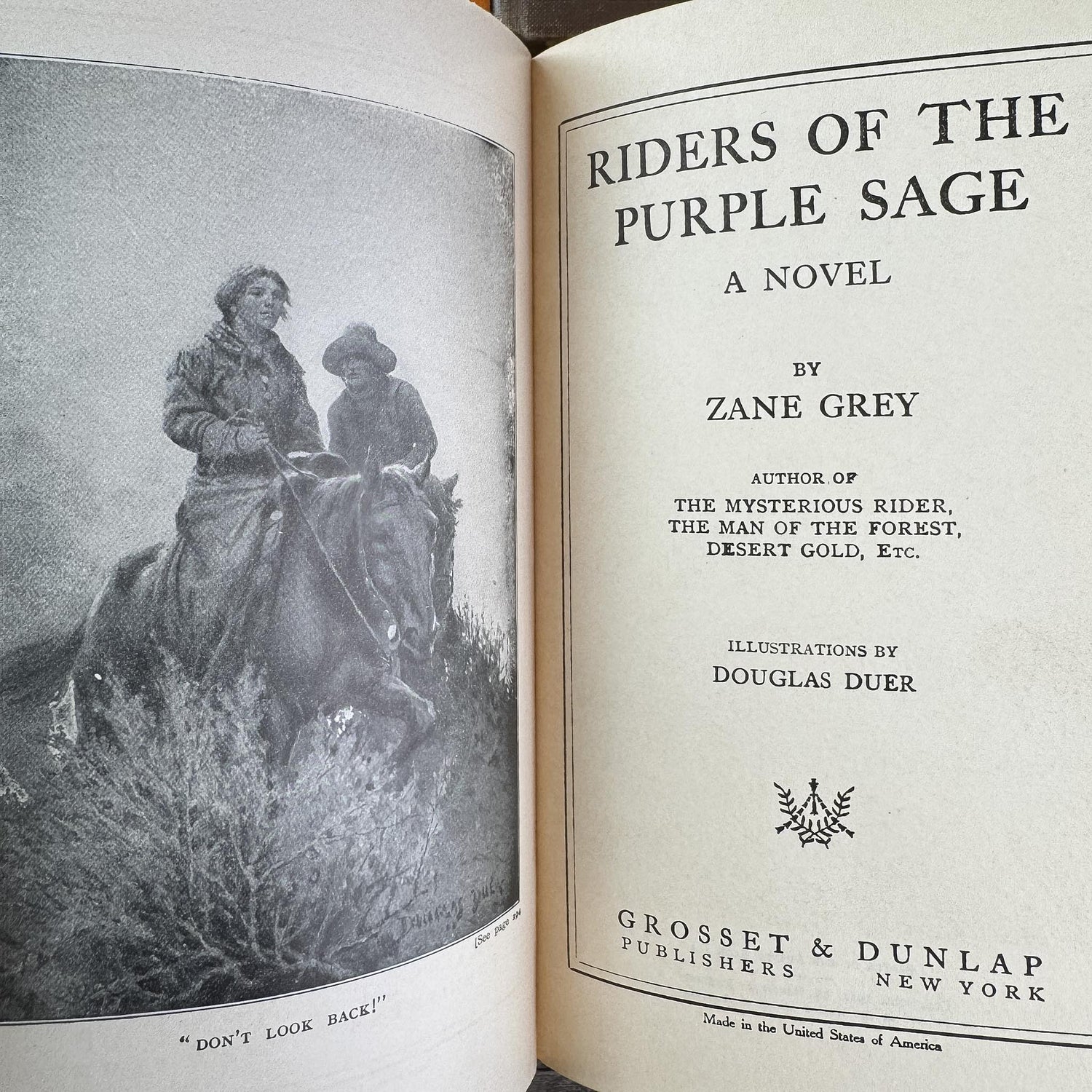 Antique Old West Zane Grey Novel Bundle in Orange and Brown