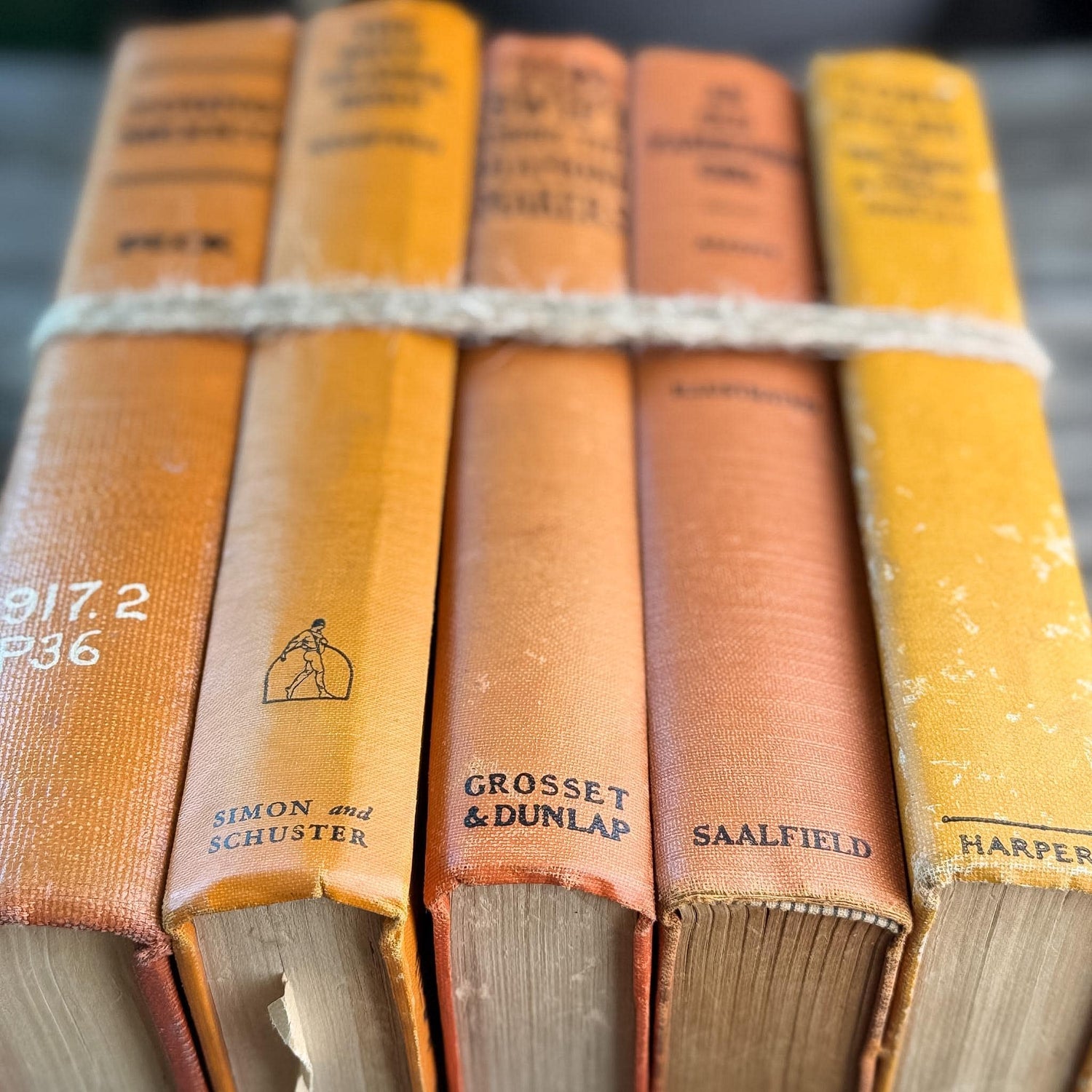 Antique Orange Children's Books for Shelf Styling – Pretty Old Books