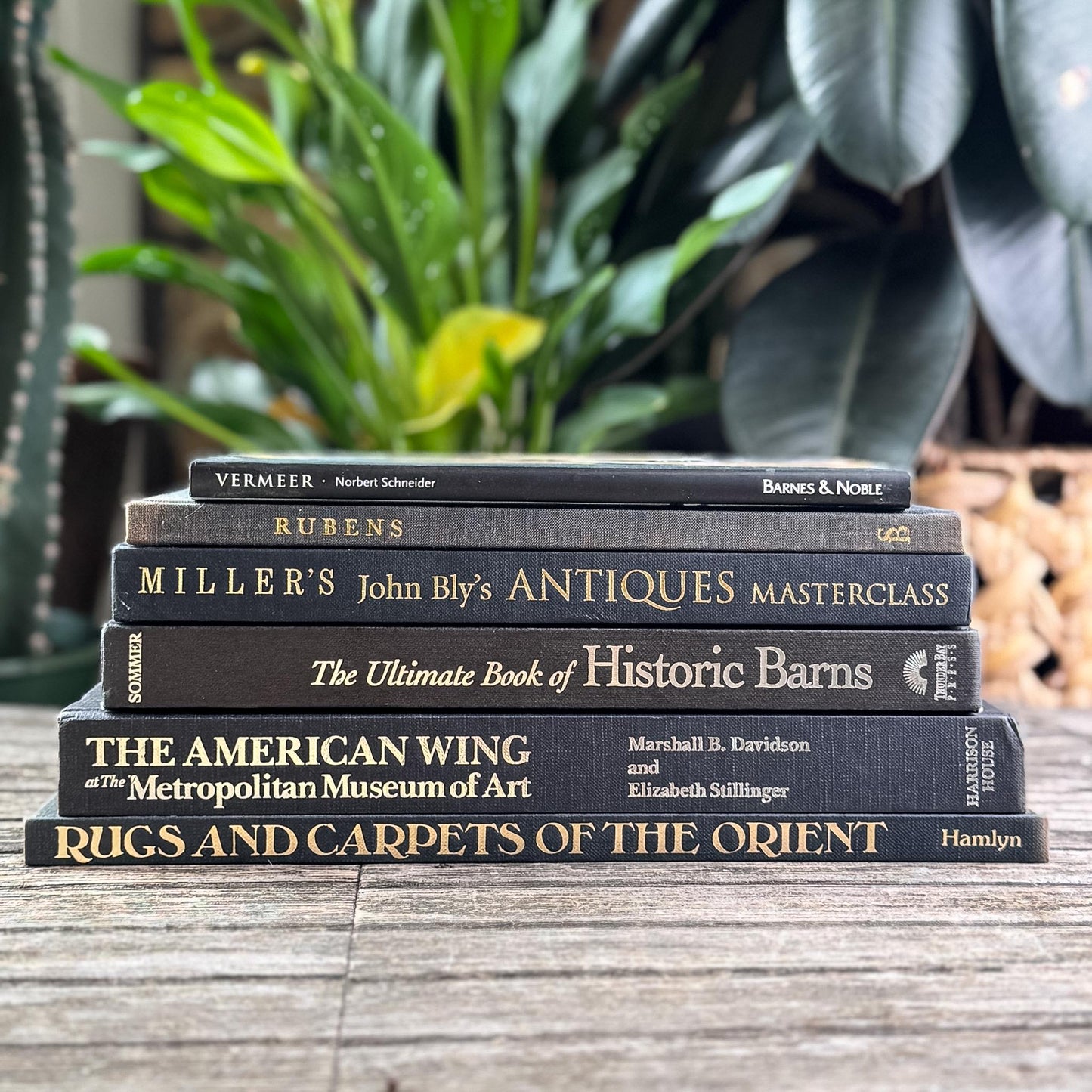 Black Vintage Coffee Table Books for Styling