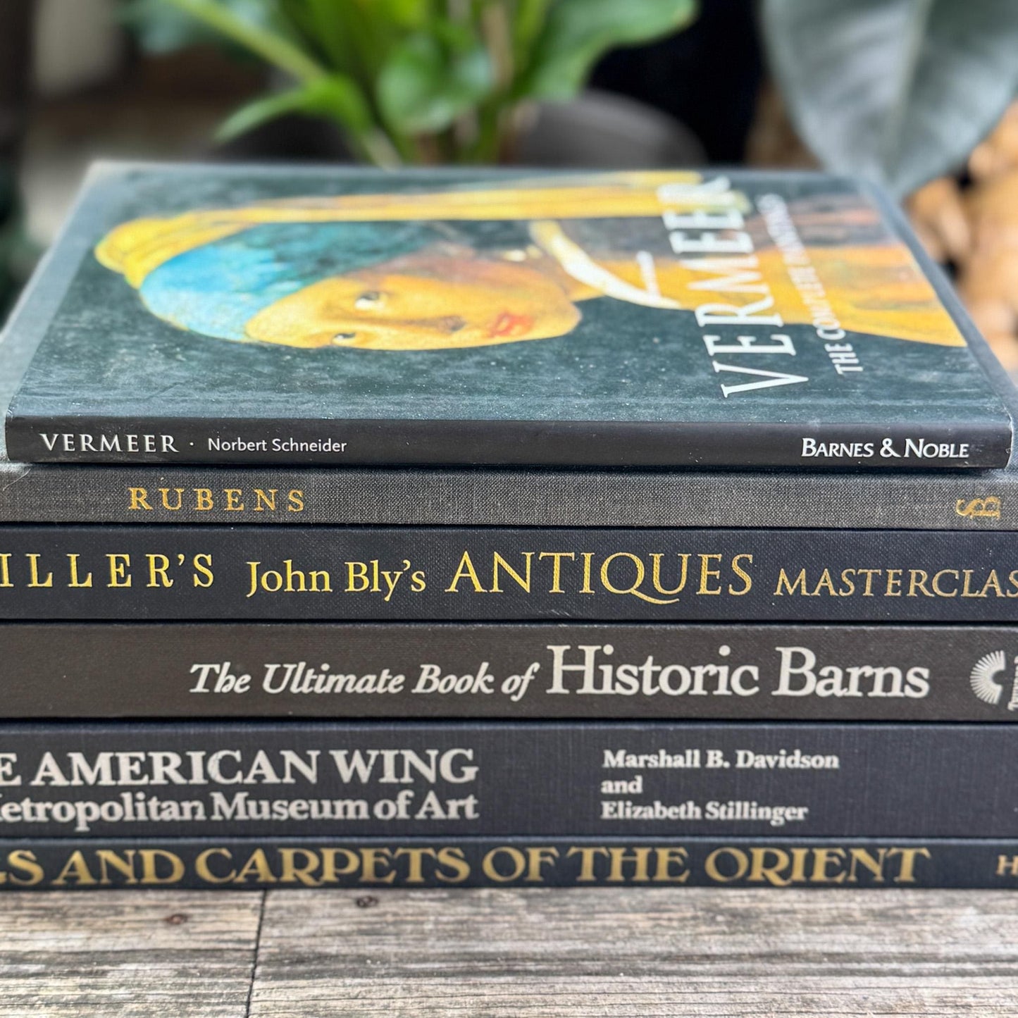 Black Vintage Coffee Table Books for Styling