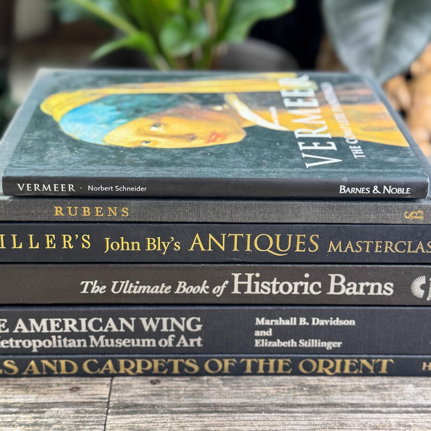 Black Vintage Coffee Table Books for Styling