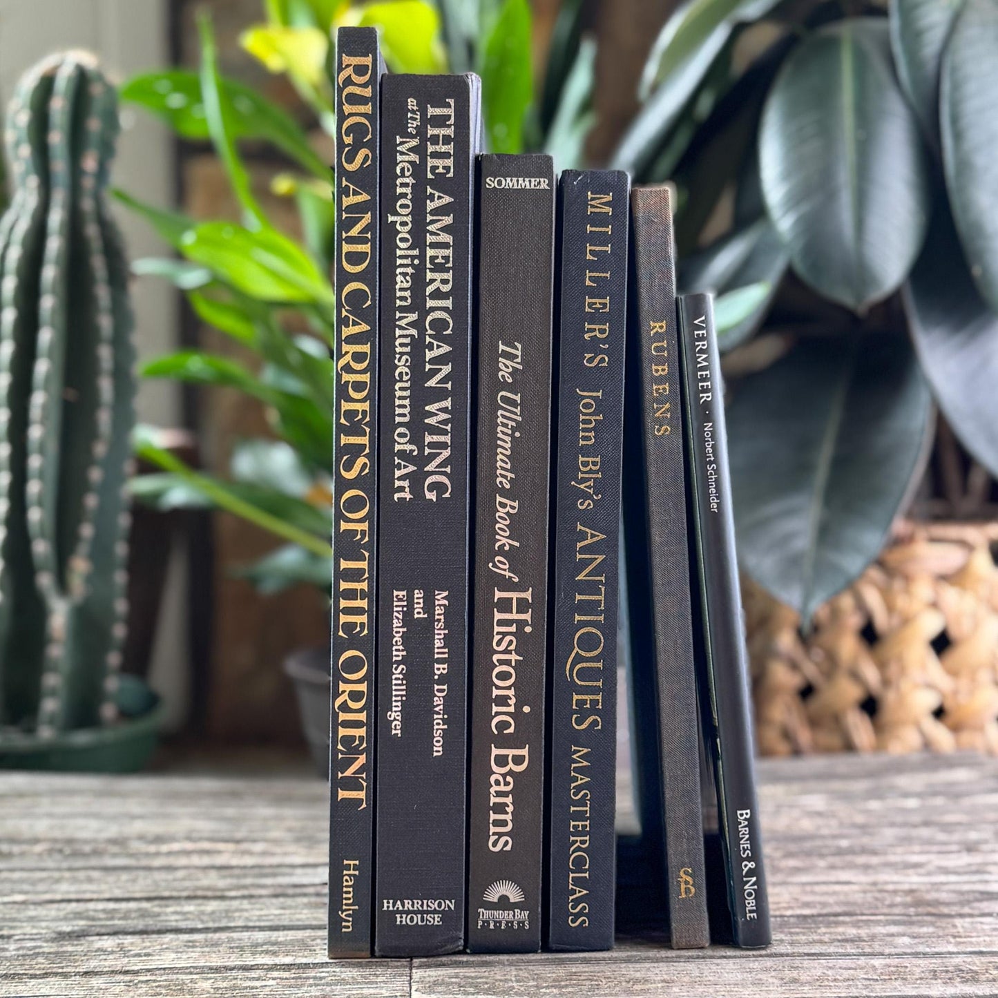 Black Vintage Coffee Table Books for Styling