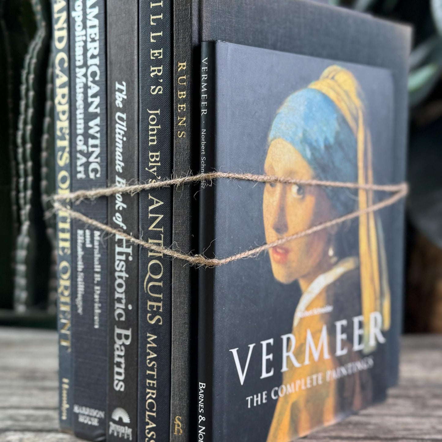 Black Vintage Coffee Table Books for Styling