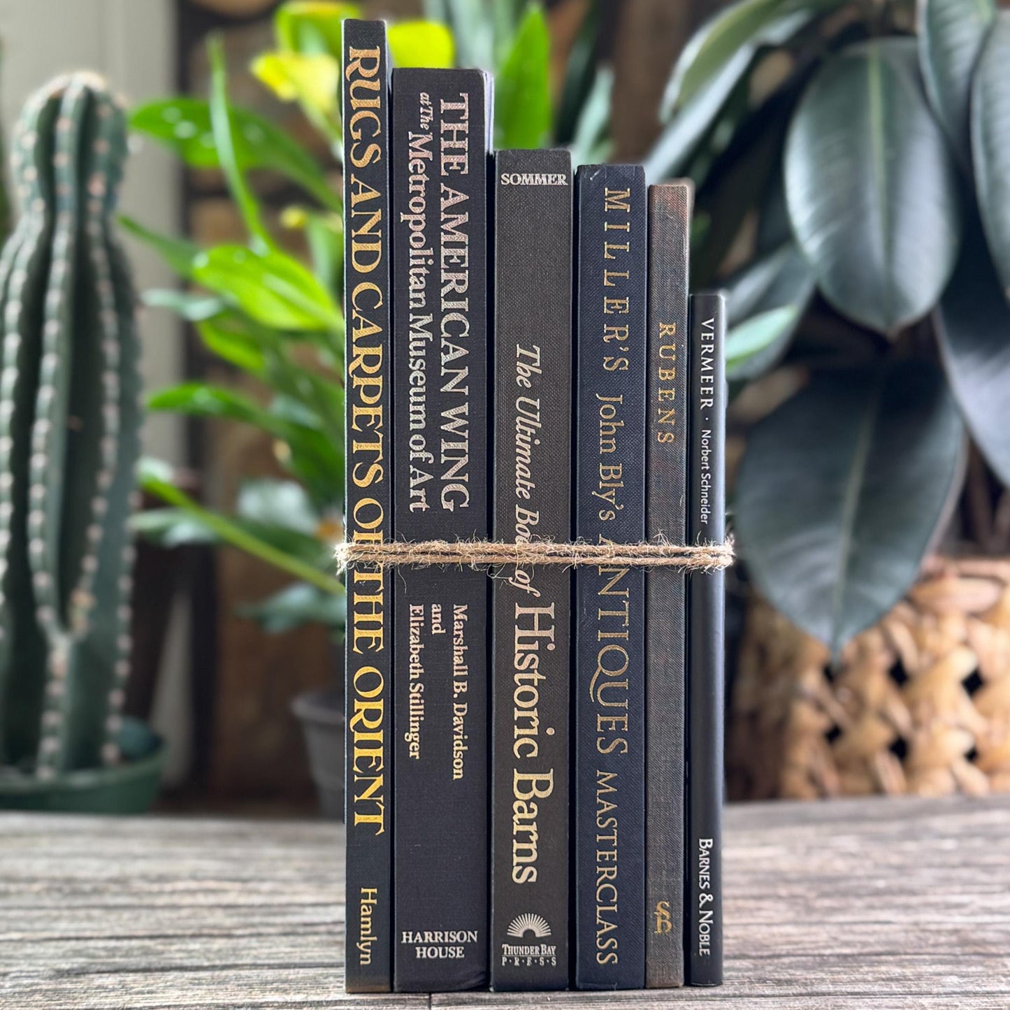 Black Vintage Coffee Table Books for Styling