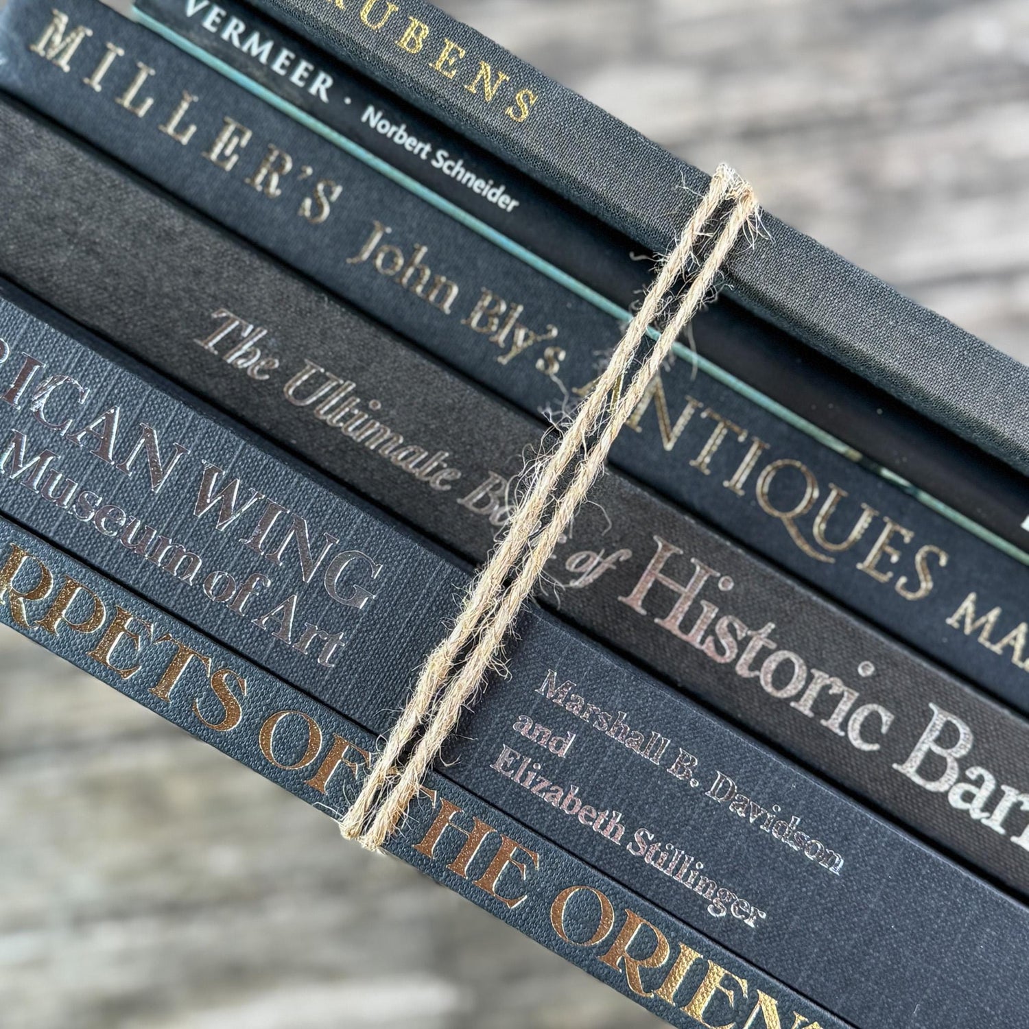 Black Vintage Coffee Table Books for Styling