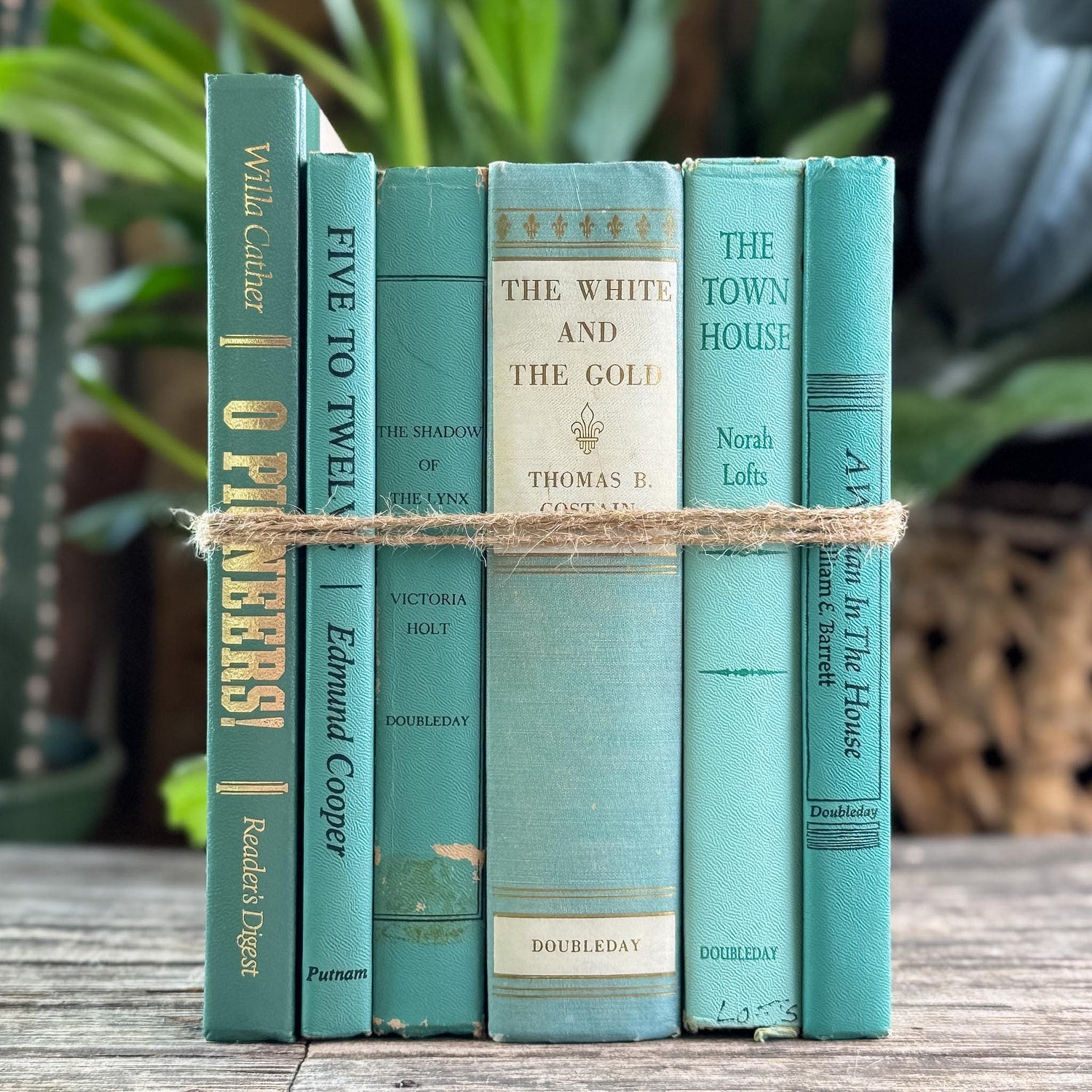 Teal and Mint Mid Century Modern Book Set