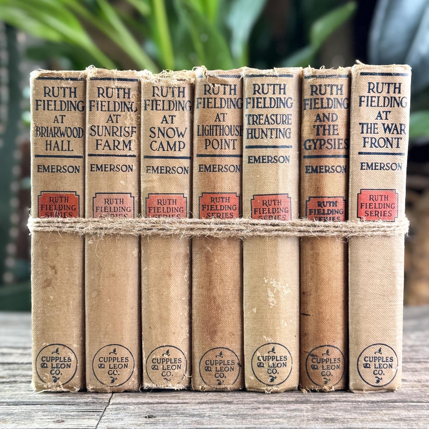 Antique 1920s Shabby Ruth Fielding Books for Shelf Styling