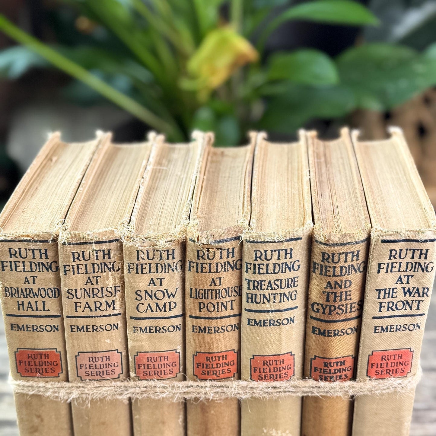 Antique 1920s Shabby Ruth Fielding Books for Shelf Styling
