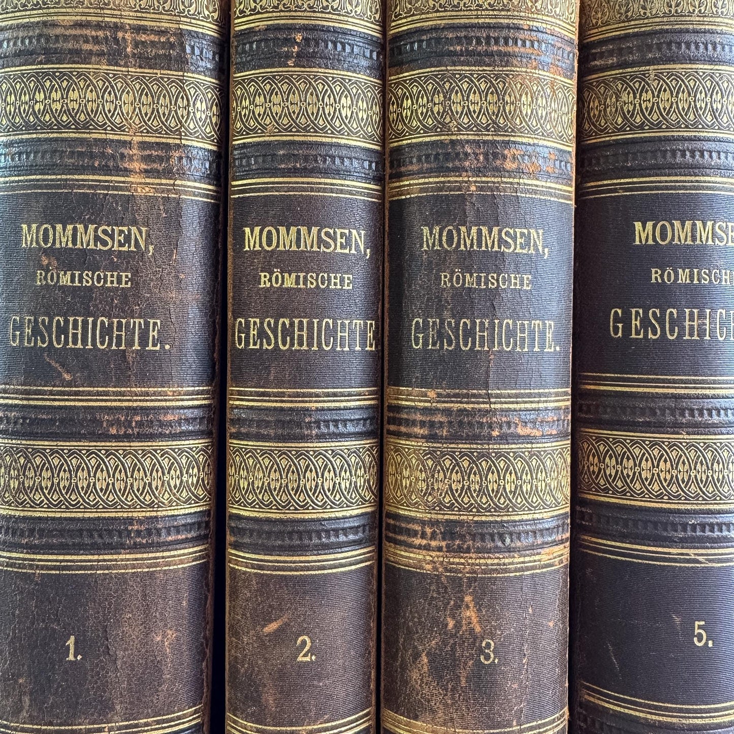 Antique European Leather Books, Theodor Mommsen, 1907