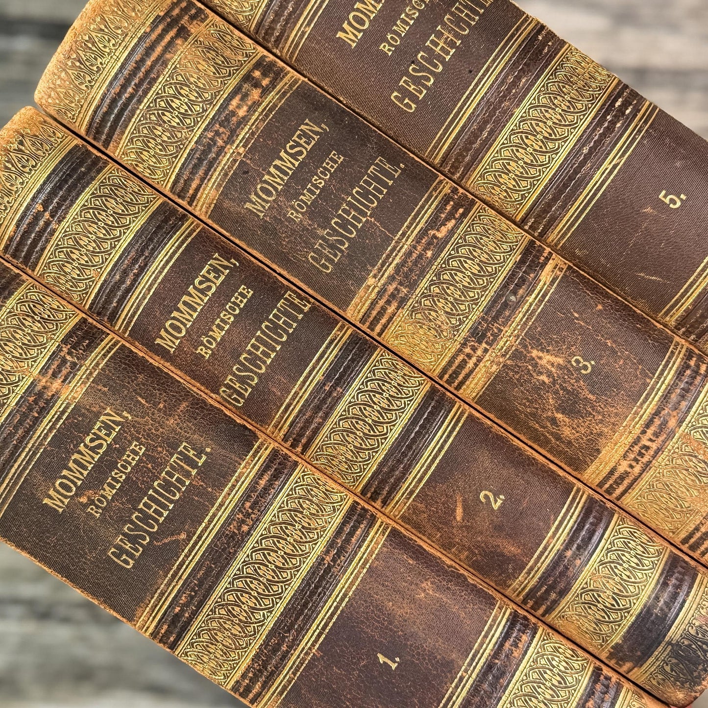 Antique European Leather Books, Theodor Mommsen, 1907