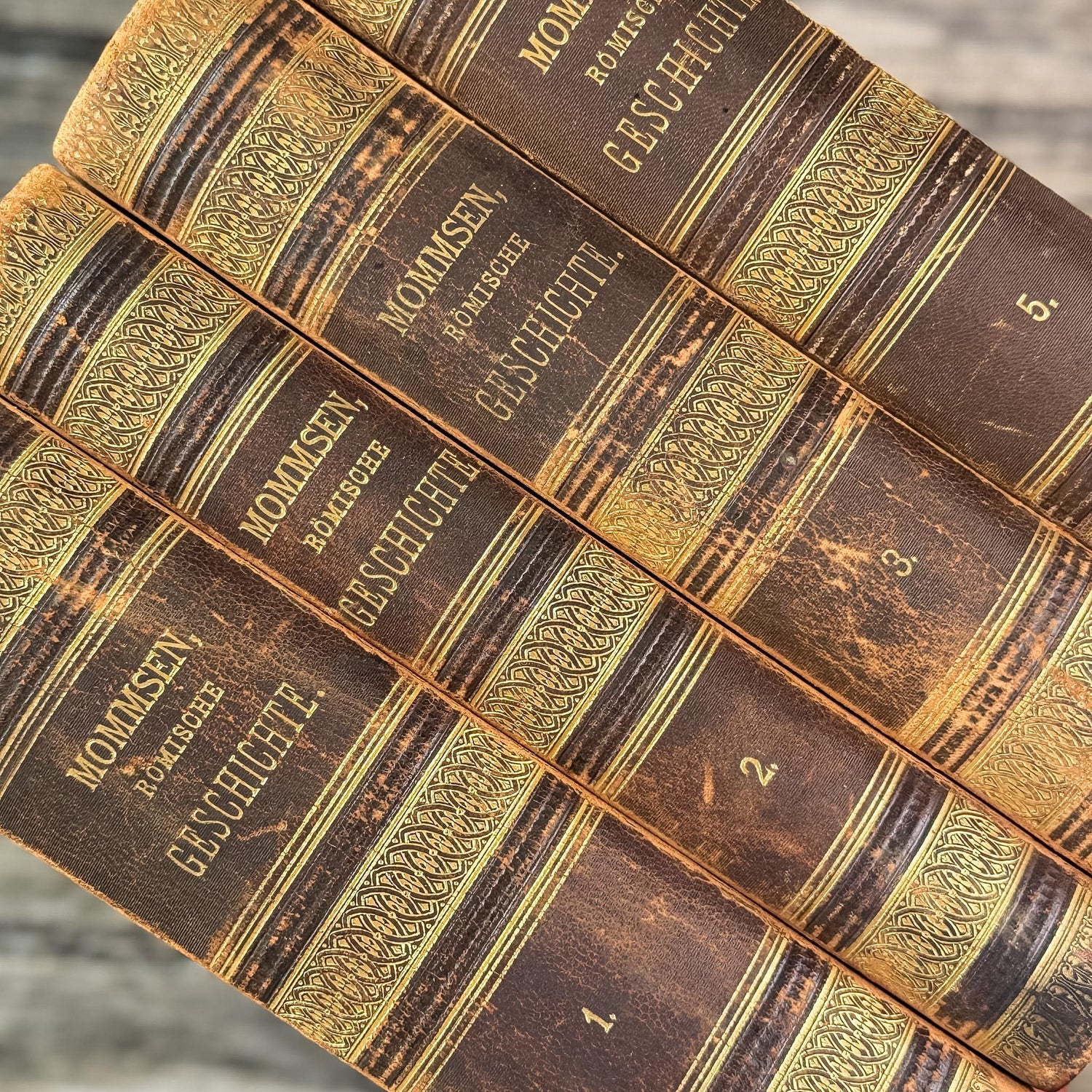 Antique European Leather Books, Theodor Mommsen, 1907