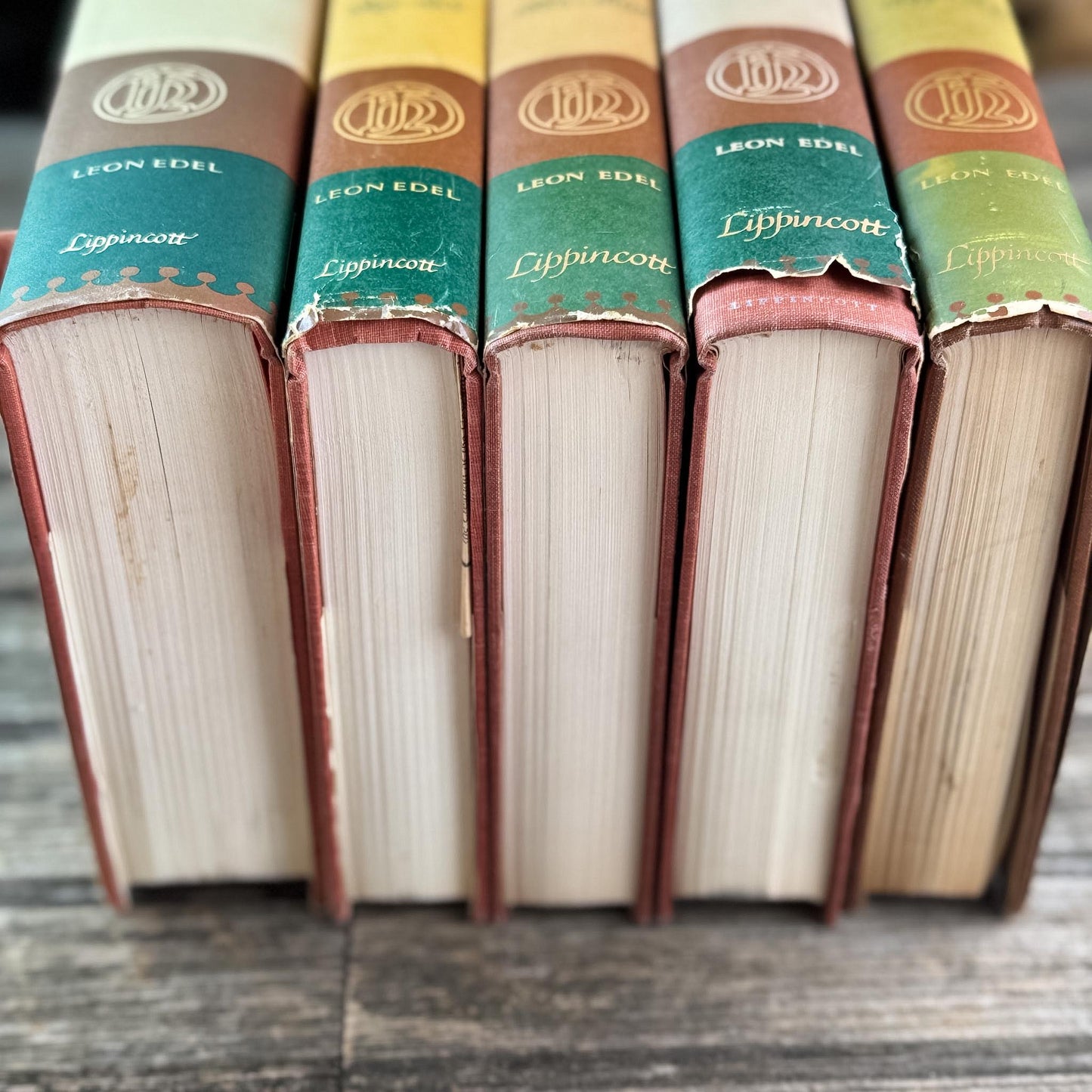 Leon Edel Henry James Biography, Complete 5-Volume First Edition Set, Pulitzer Prize