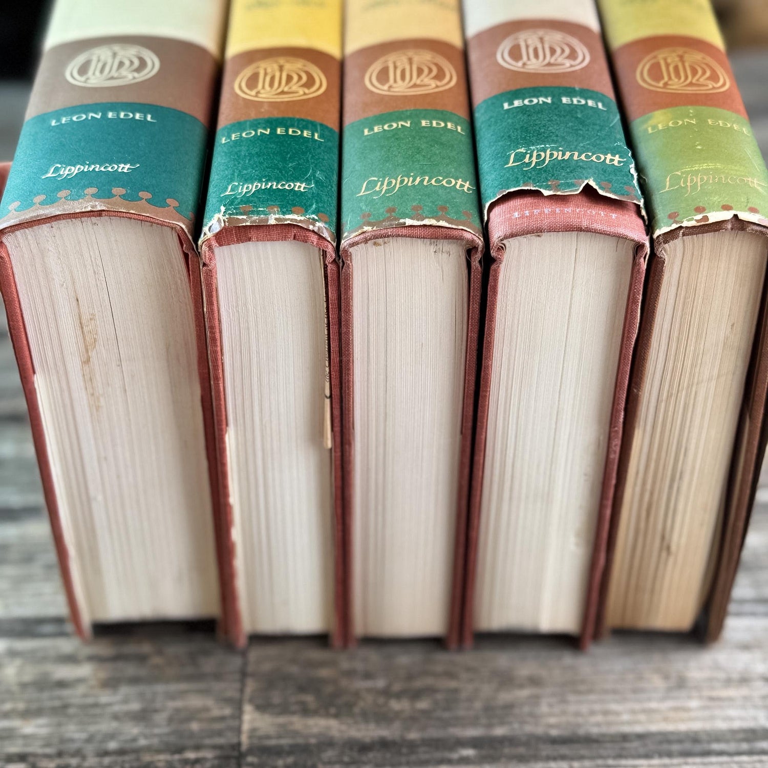 Leon Edel Henry James Biography, Complete 5-Volume First Edition Set, Pulitzer Prize