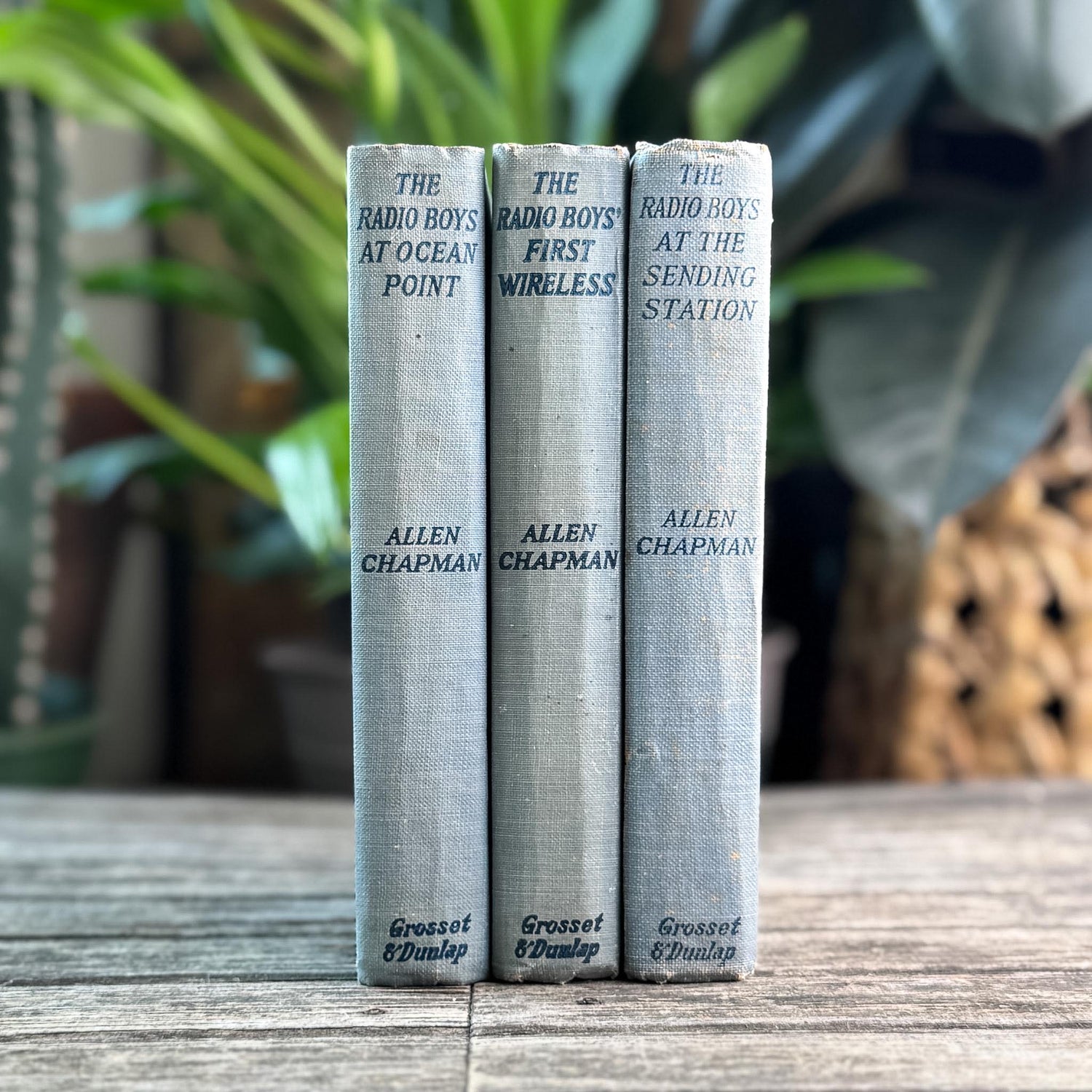 Vintage Radio Boys Book Bundle of 3 Antique Blue Hardcovers
