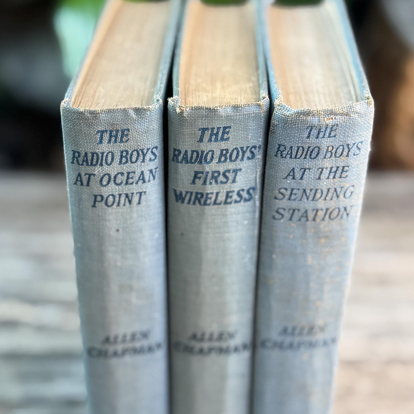 Vintage Radio Boys Book Bundle of 3 Antique Blue Hardcovers