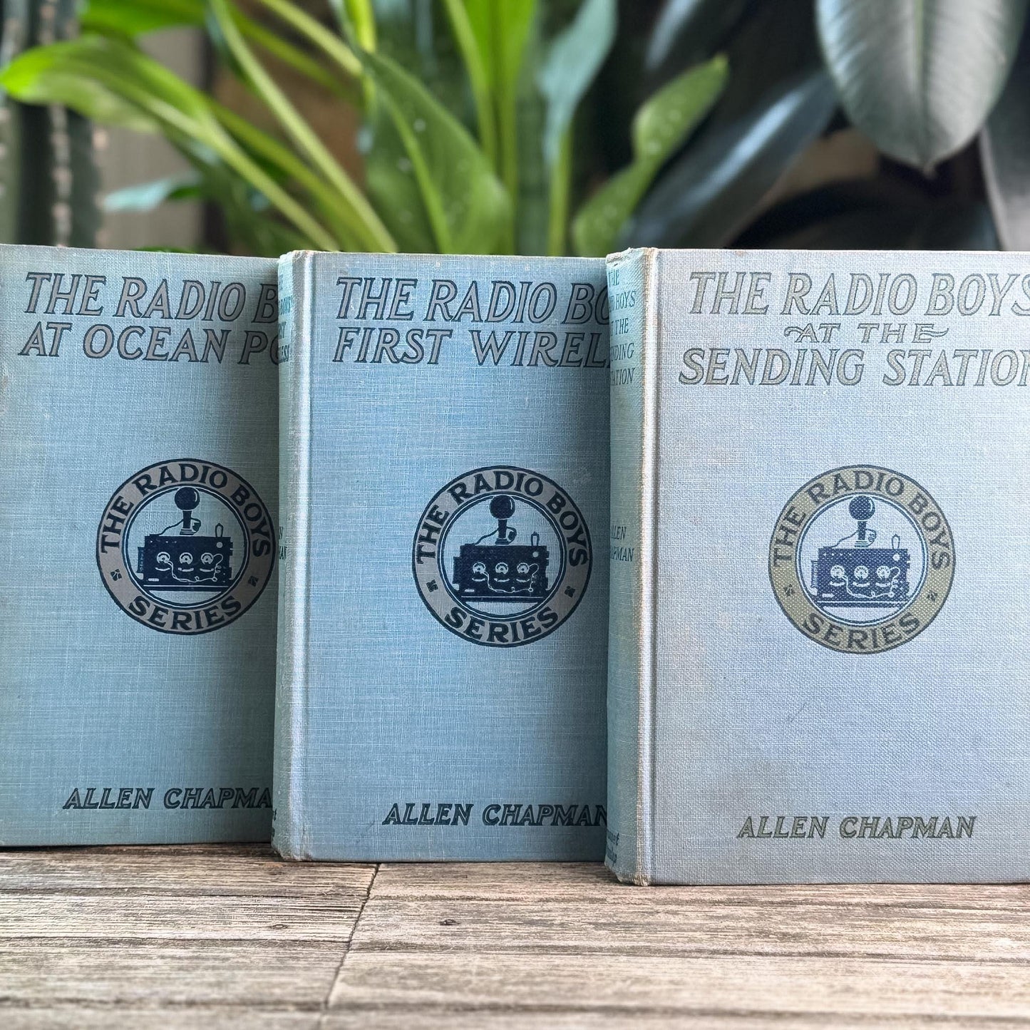Vintage Radio Boys Book Bundle of 3 Antique Blue Hardcovers