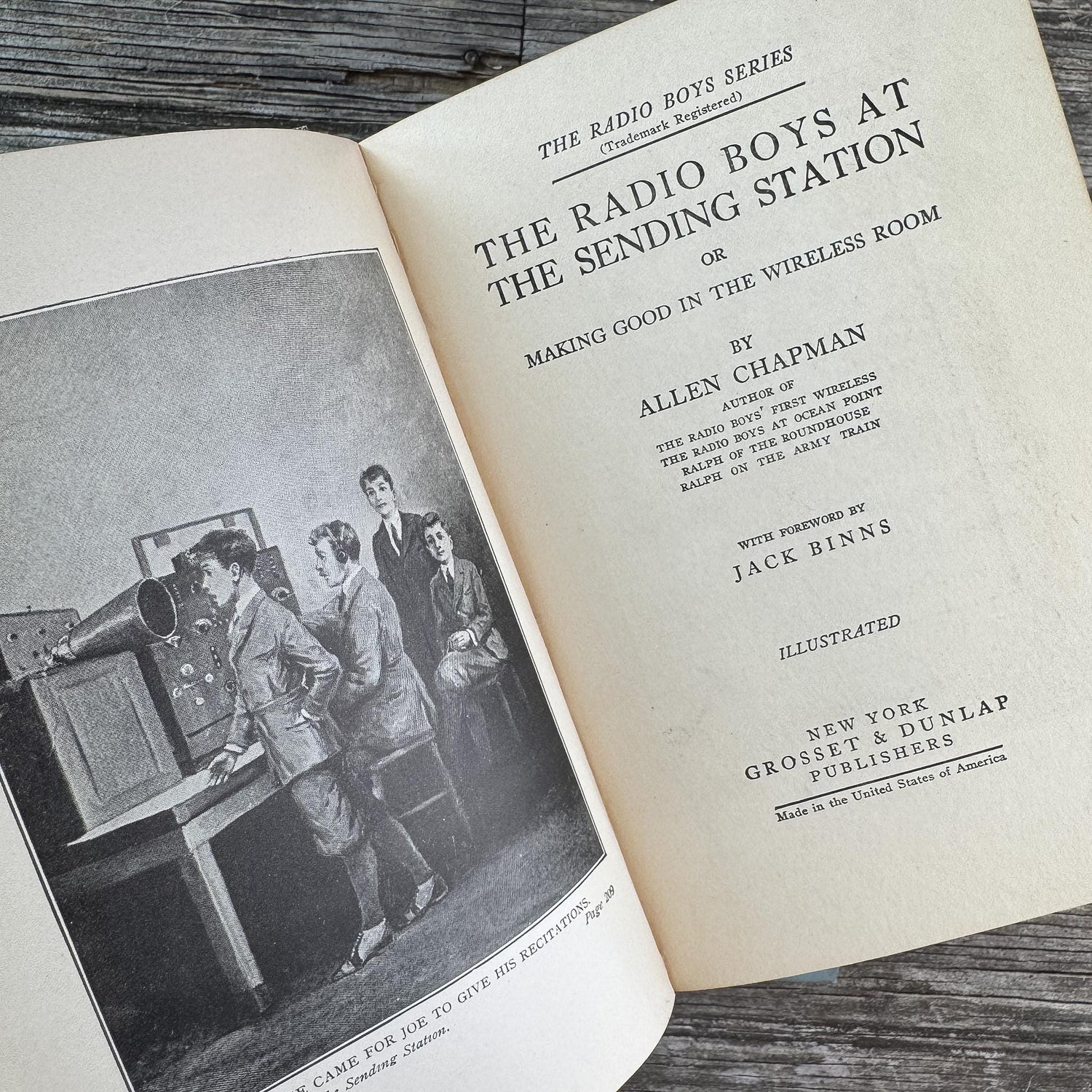 Vintage Radio Boys Book Bundle of 3 Antique Blue Hardcovers