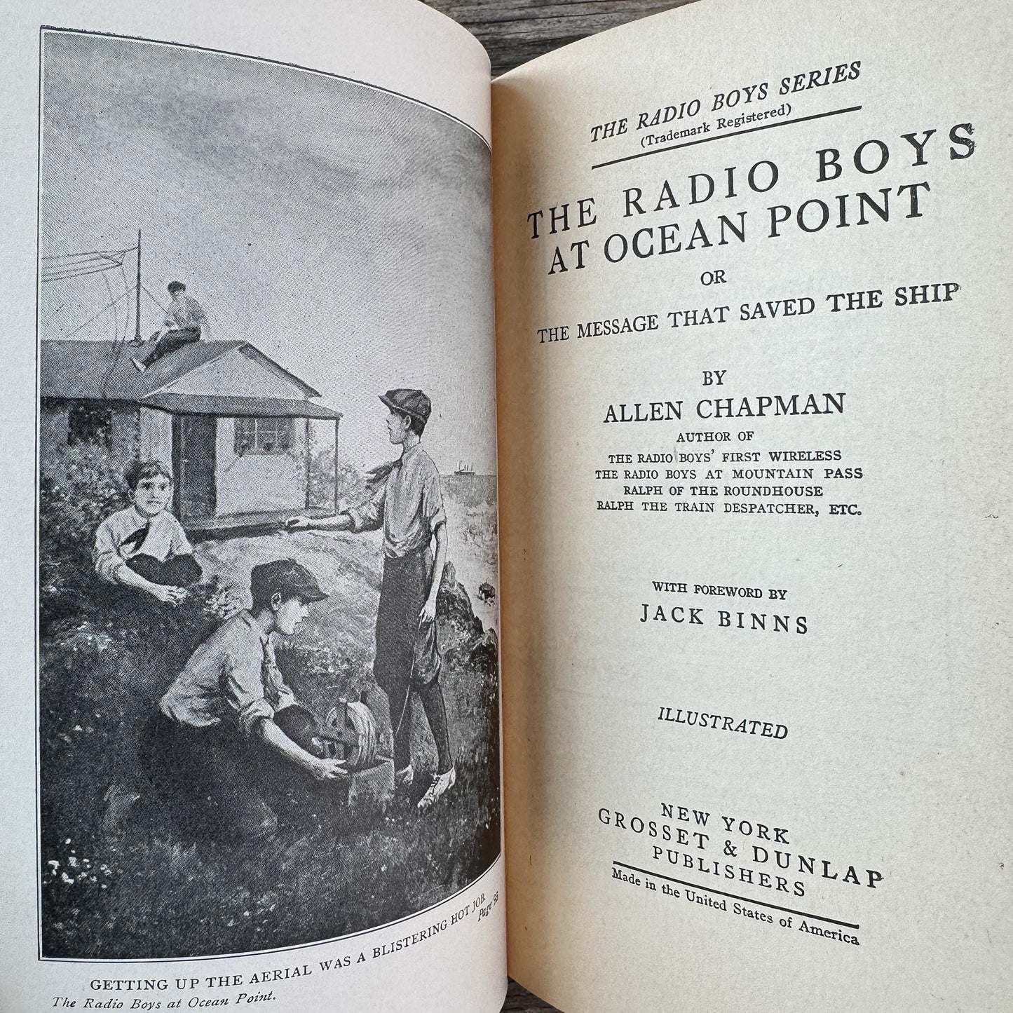 Vintage Radio Boys Book Bundle of 3 Antique Blue Hardcovers