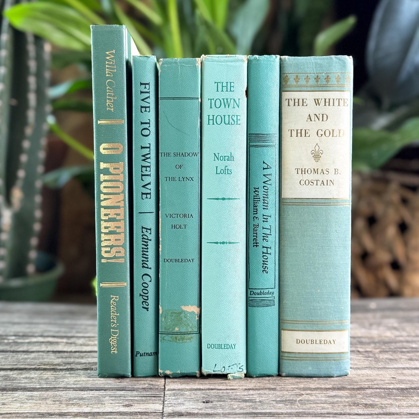 Teal and Mint Mid Century Modern Book Set