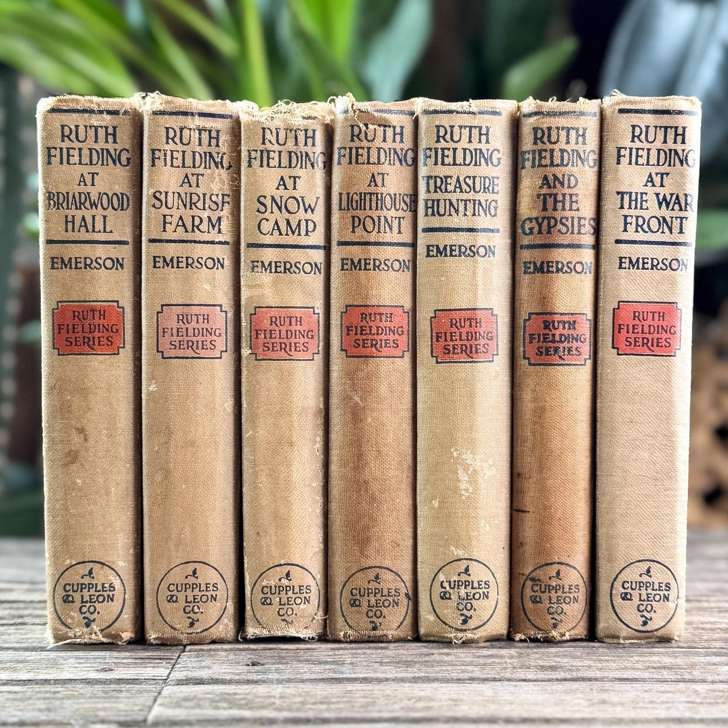 Antique 1920s Shabby Ruth Fielding Books for Shelf Styling