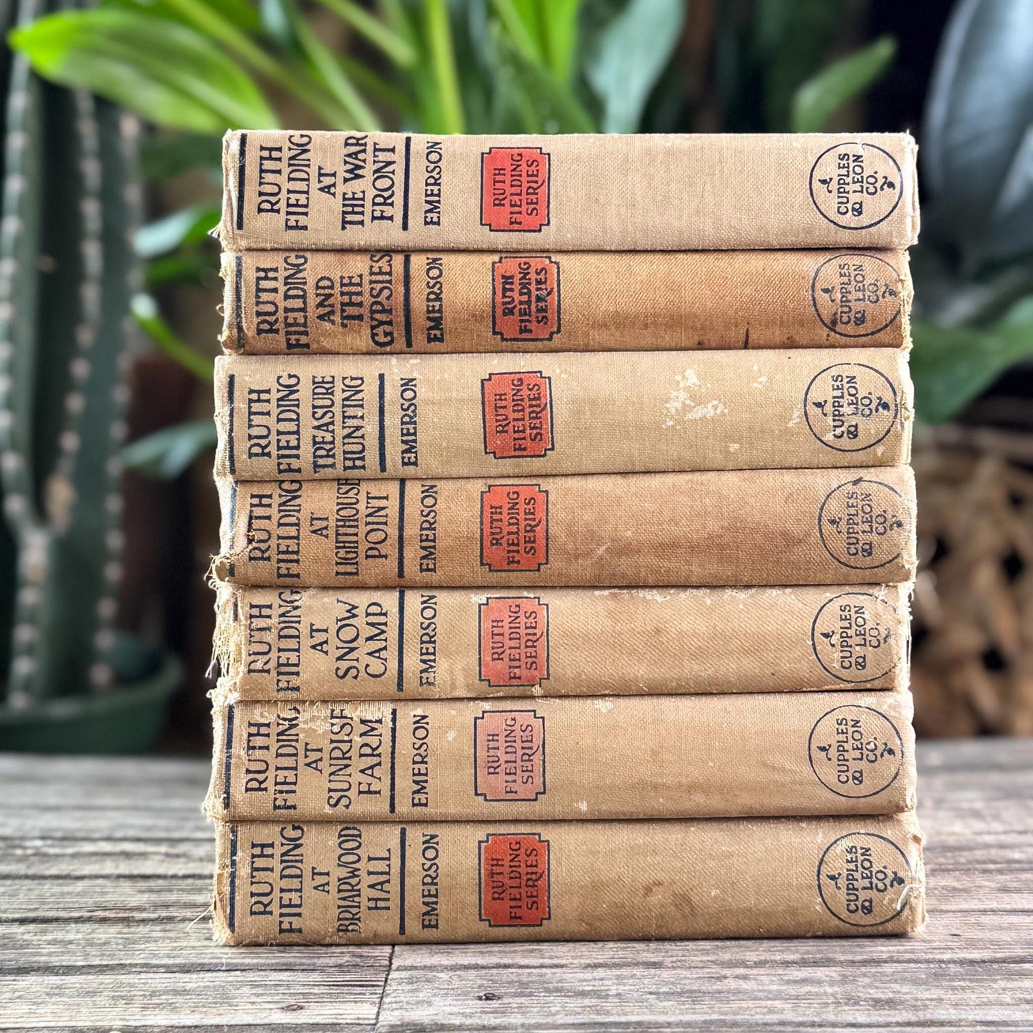 Antique 1920s Shabby Ruth Fielding Books for Shelf Styling