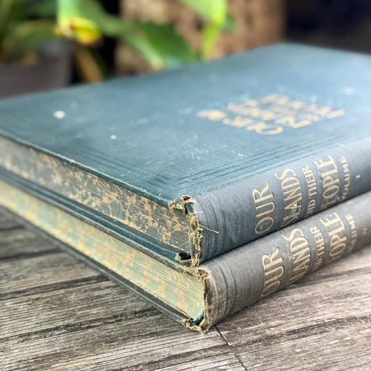 Antique 1899 "Our Islands and Their People" Complete 2-Volume Set, Spanish-American War Photography