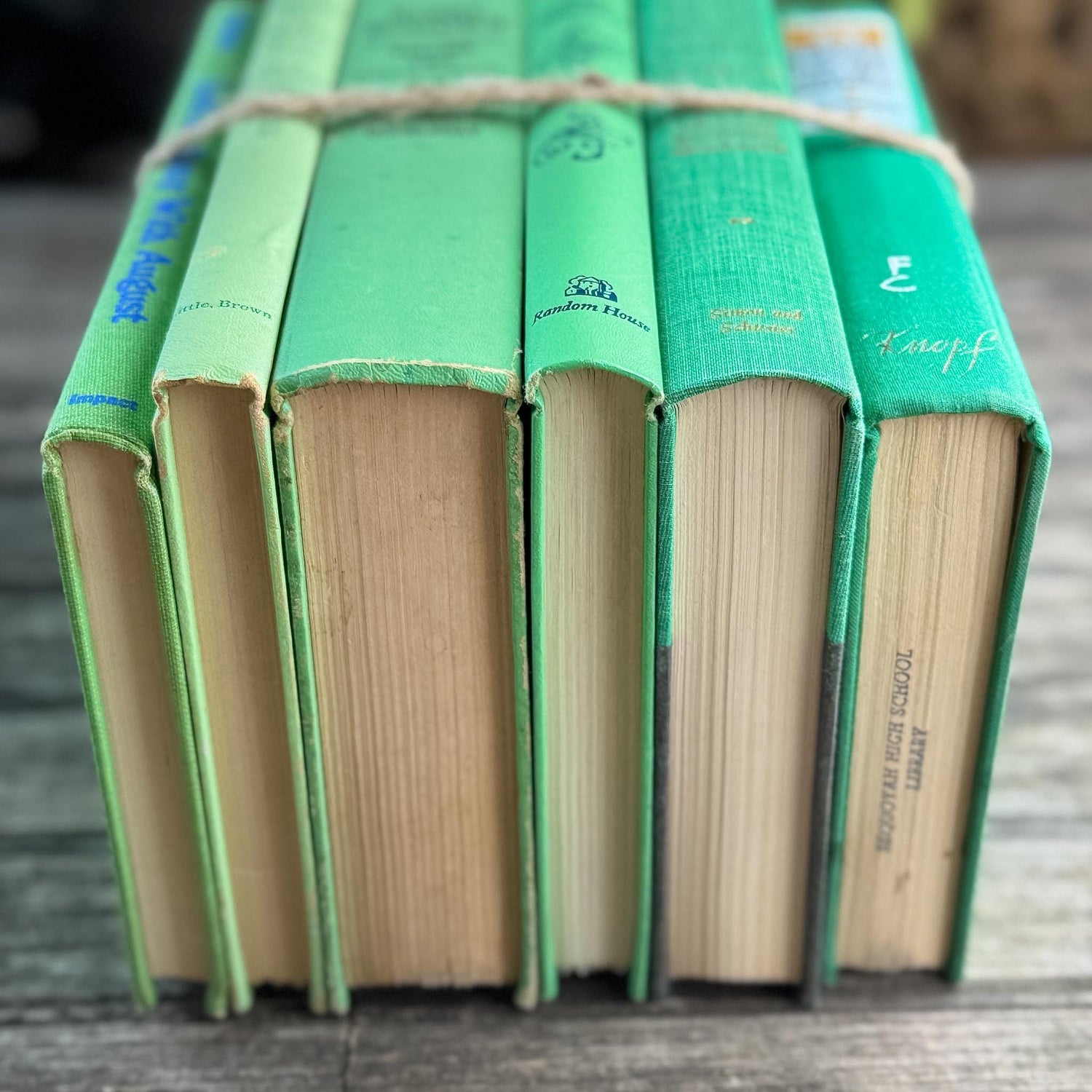 Bright Spring Green Book Bundle for Shelf Styling