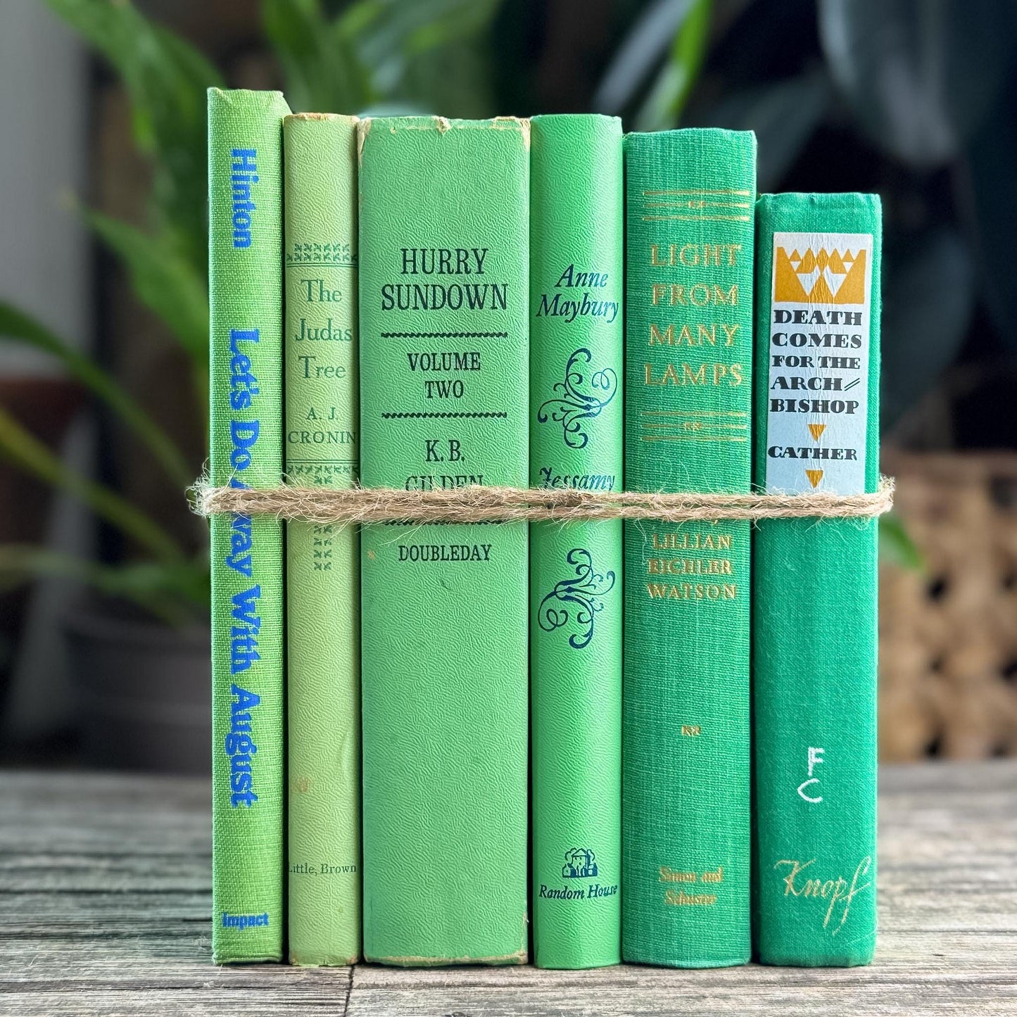 Bright Spring Green Book Bundle for Shelf Styling