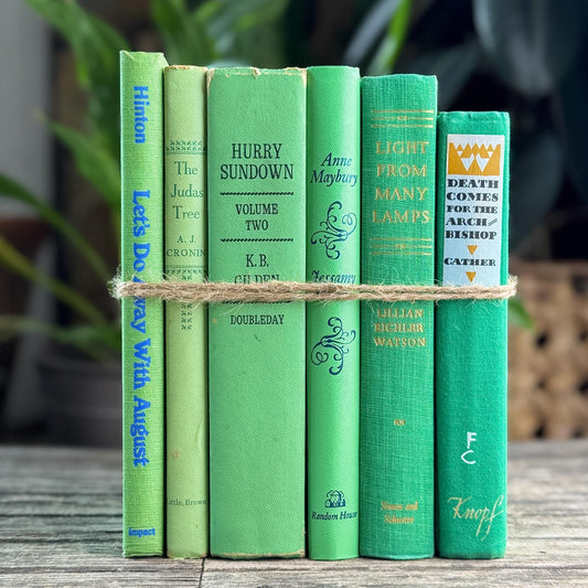 Bright Spring Green Book Bundle for Shelf Styling