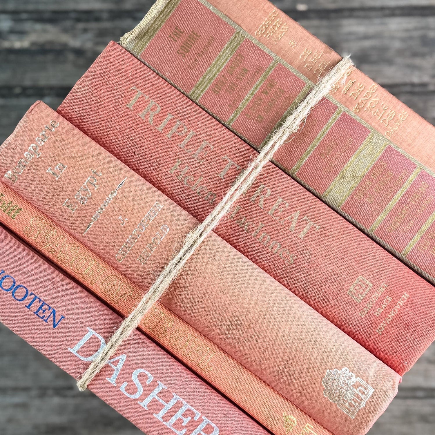 Pink And Purple Vintage Book Bundles