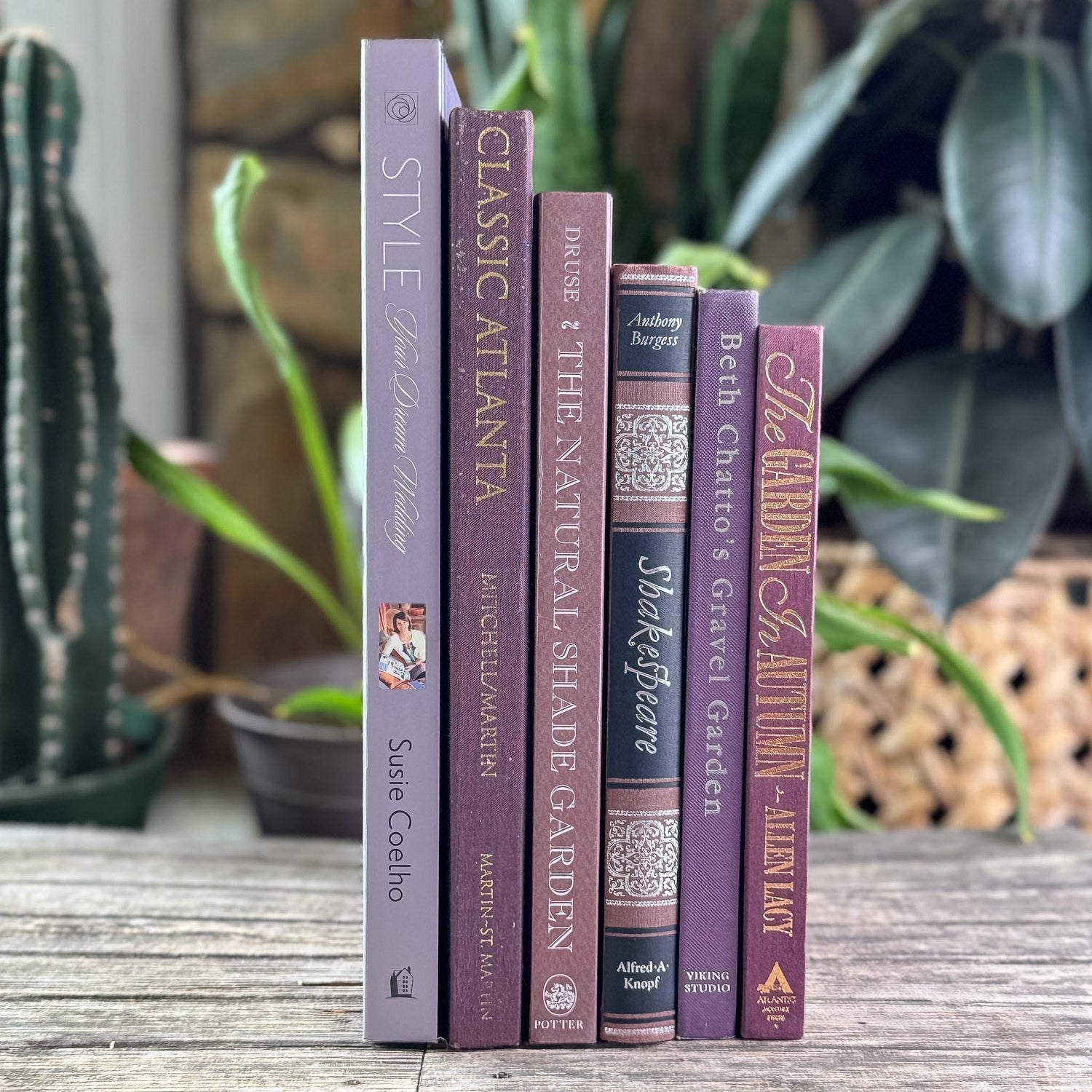Vintage Purple and Mauve Decorative Coffee Table Book Set – Pretty