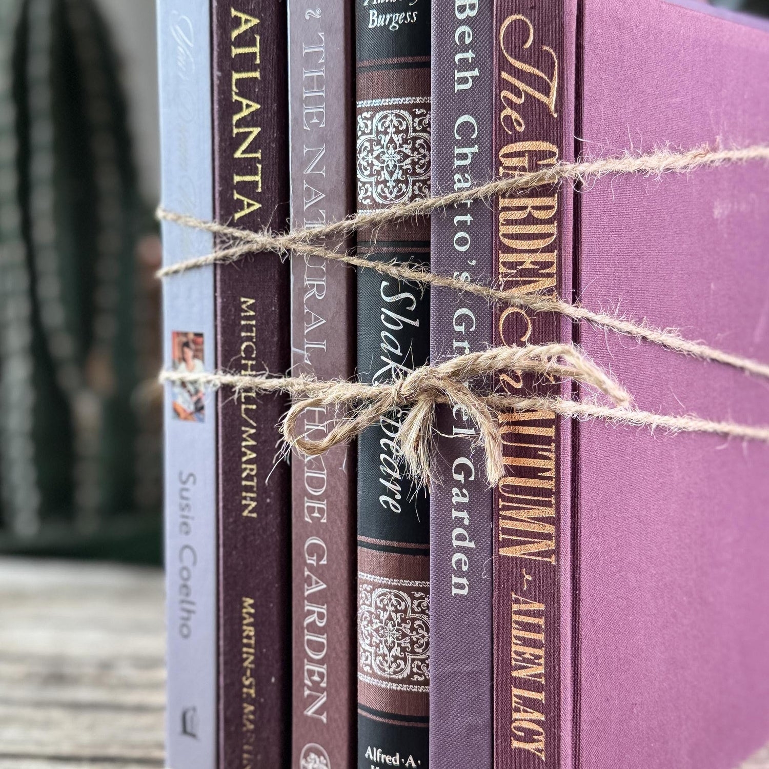 Vintage Purple and Mauve Decorative Coffee Table Book Set – Pretty