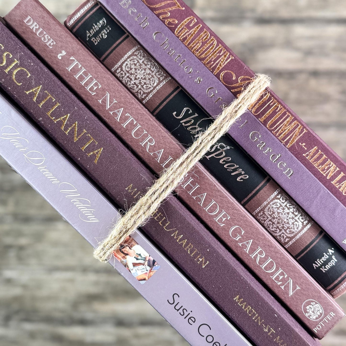 Vintage Purple and Mauve Decorative Coffee Table Book Set – Pretty