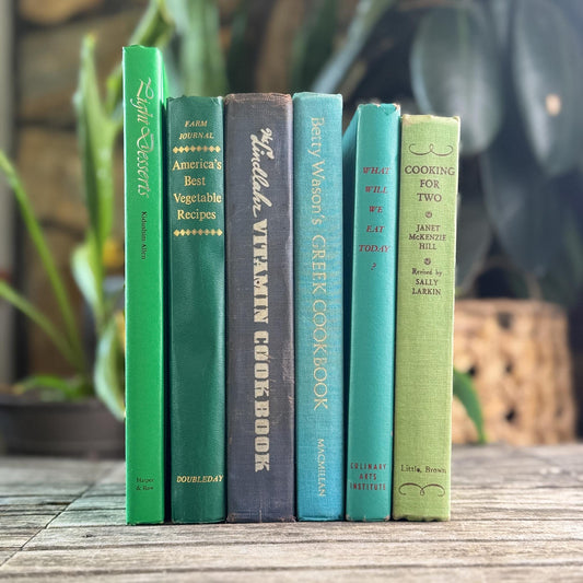 Green and Blue Vintage Cookbook Bundle