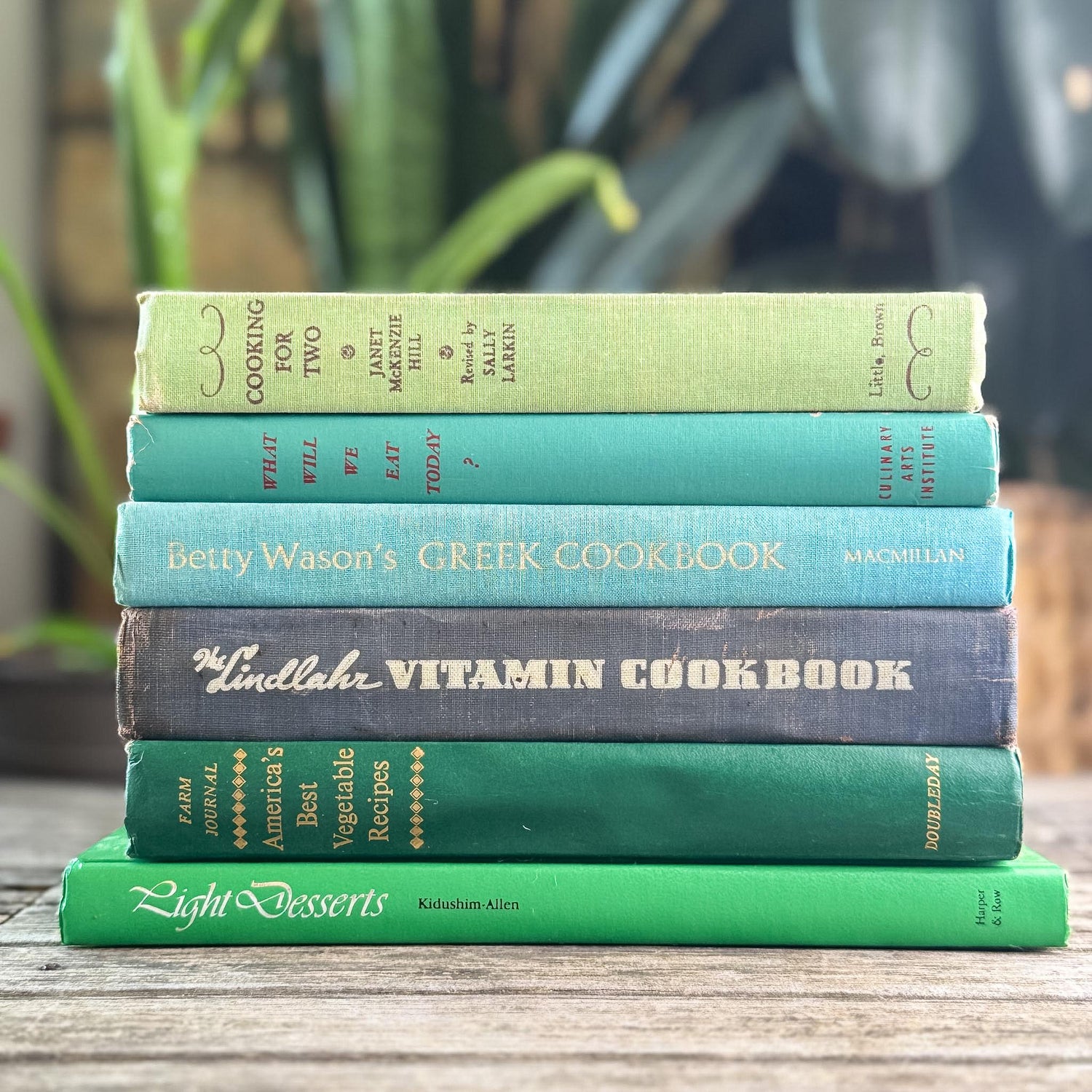 Green and Blue Vintage Cookbook Bundle